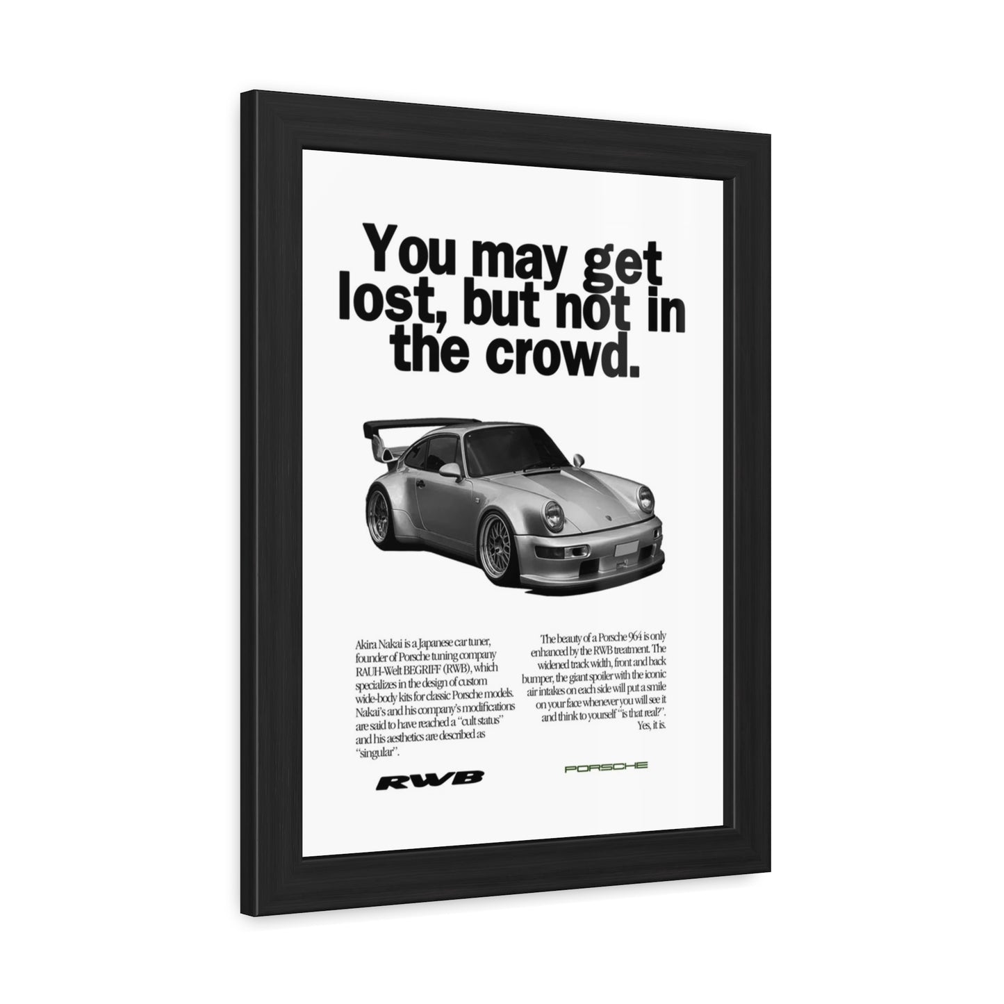 Vintage RWB Framed Poster