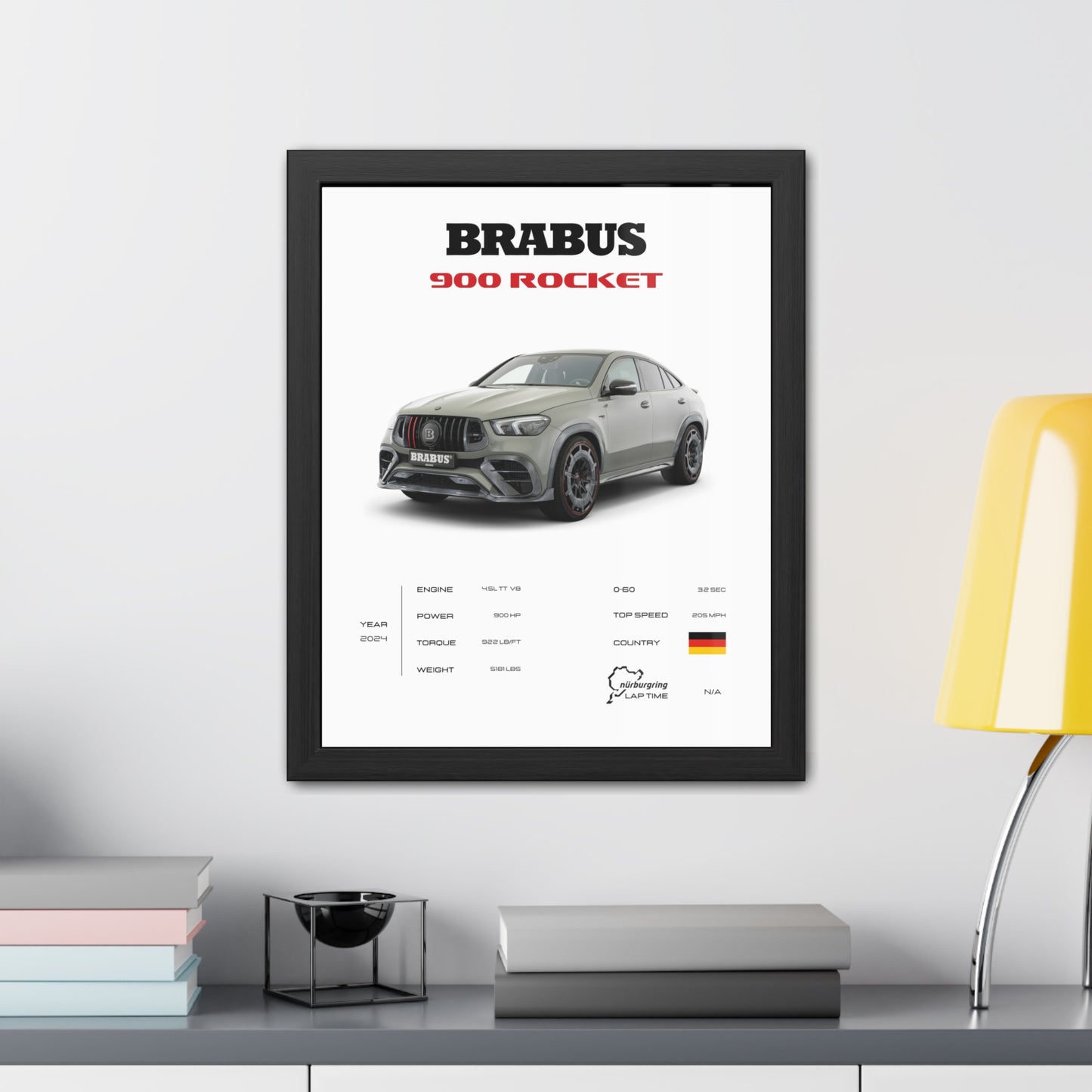 Brabus 900 Rocket Framed Poster