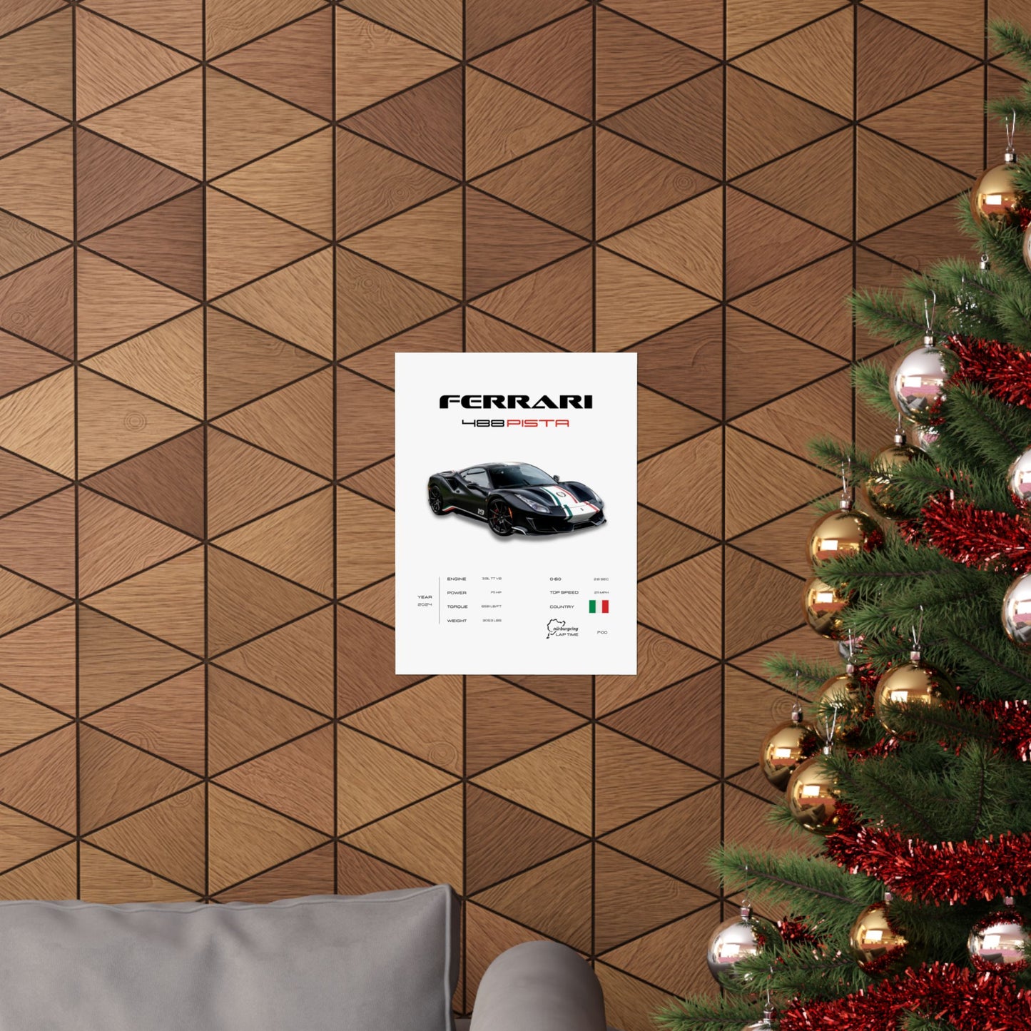 Ferrari 488 Pista Poster