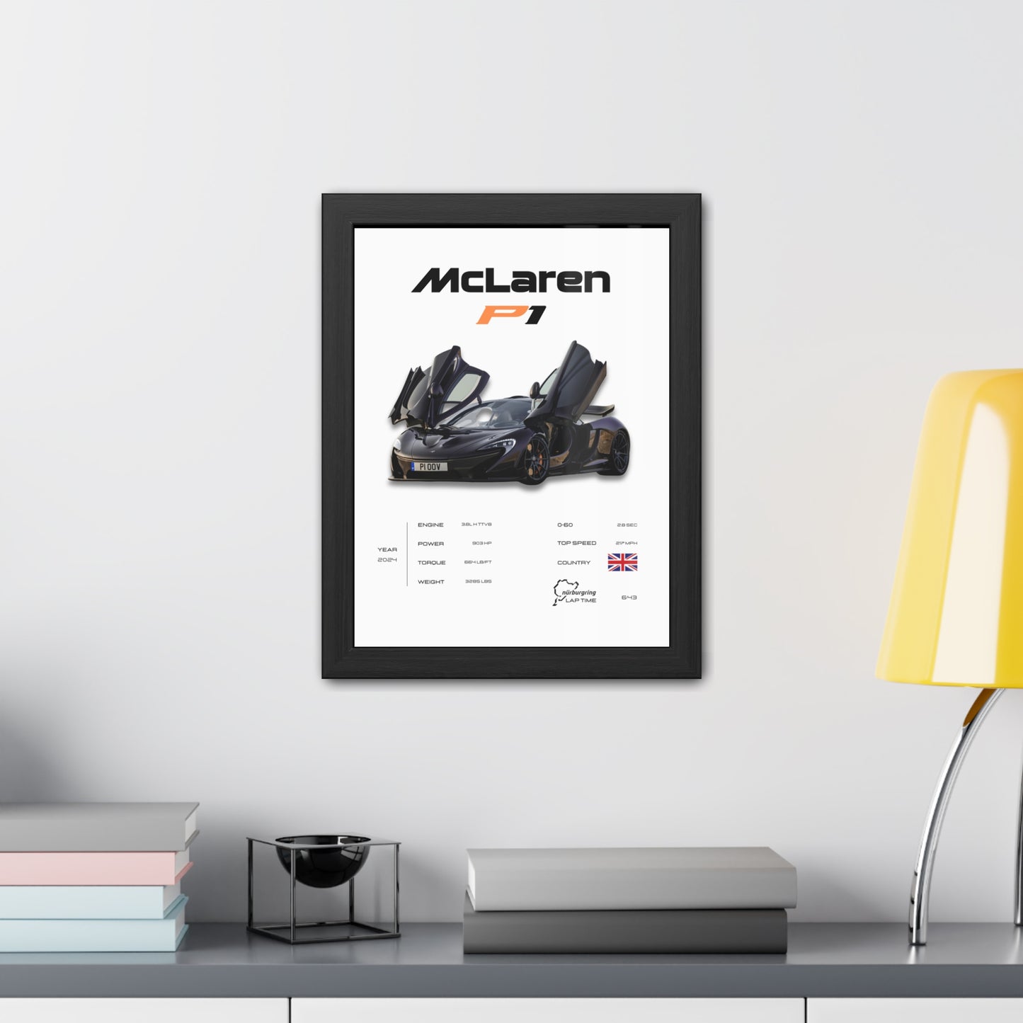 McLaren P1 Framed Poster