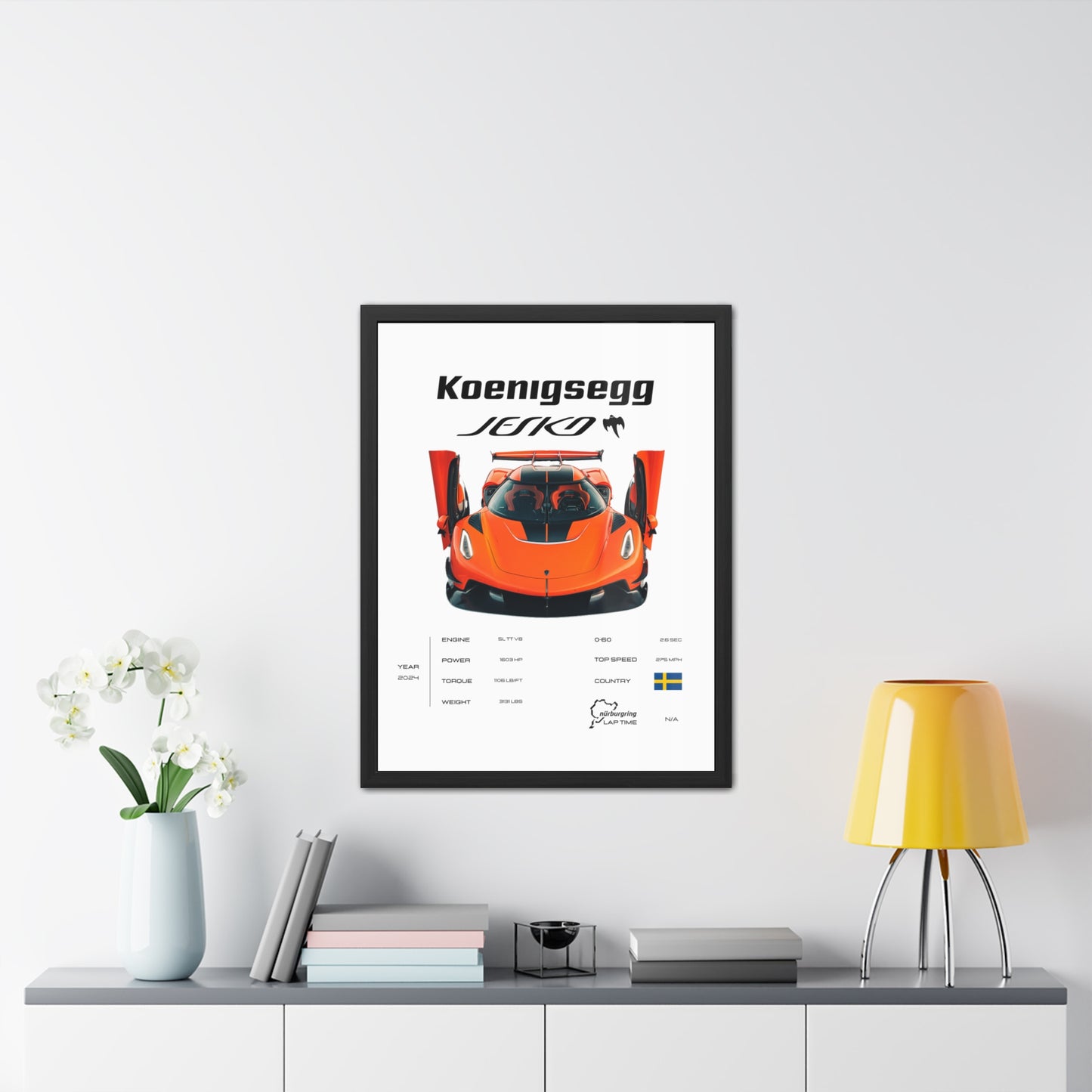 Koenigsegg Jesko Framed Poster