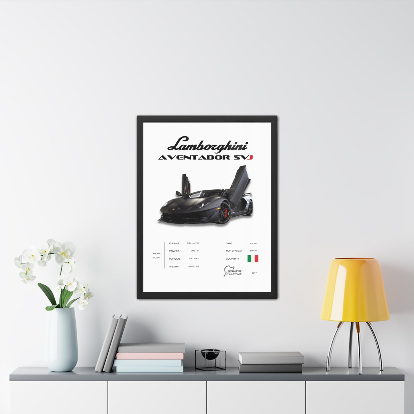 Lamborghini SVJ Framed Poster