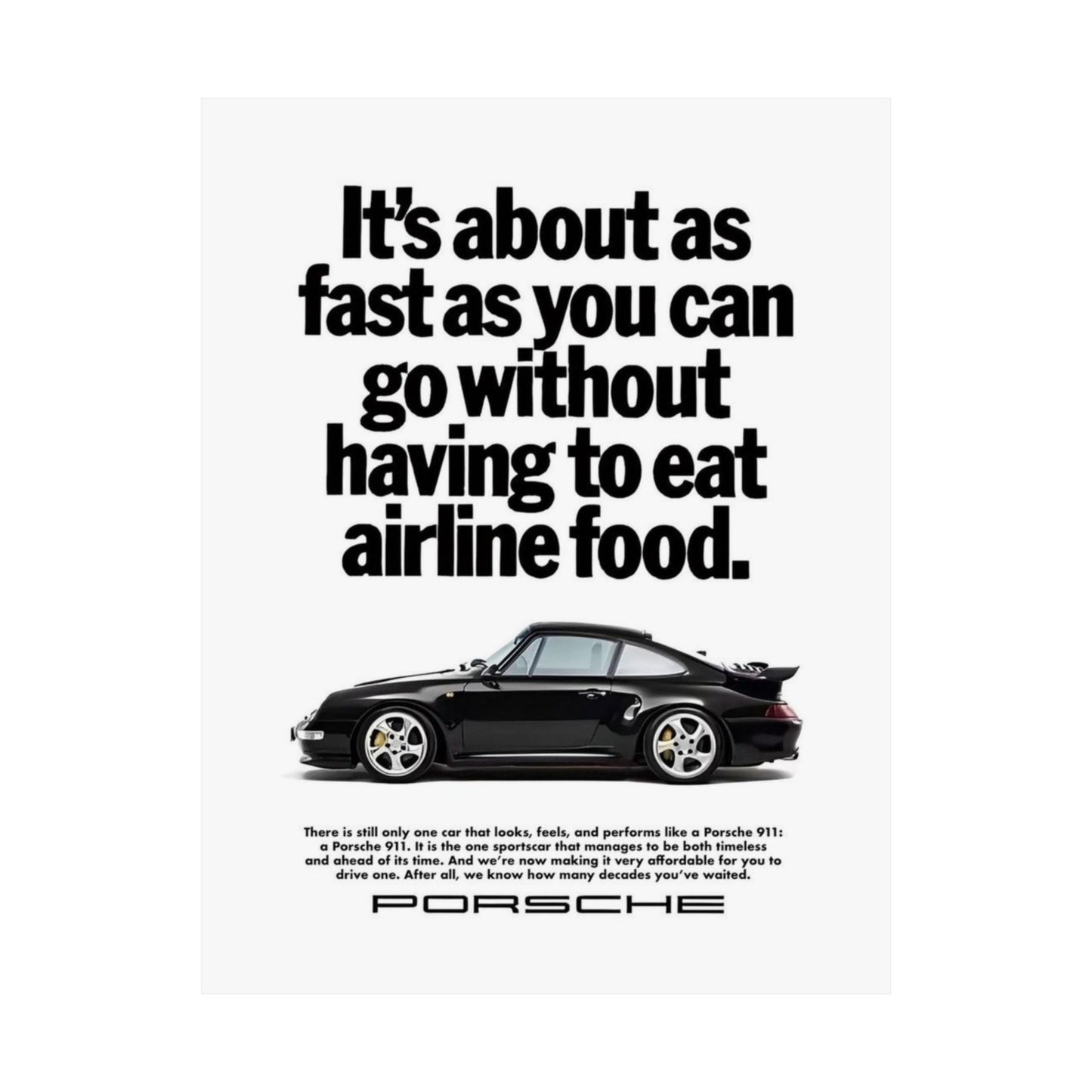 Vintage Porsche Ad Poster