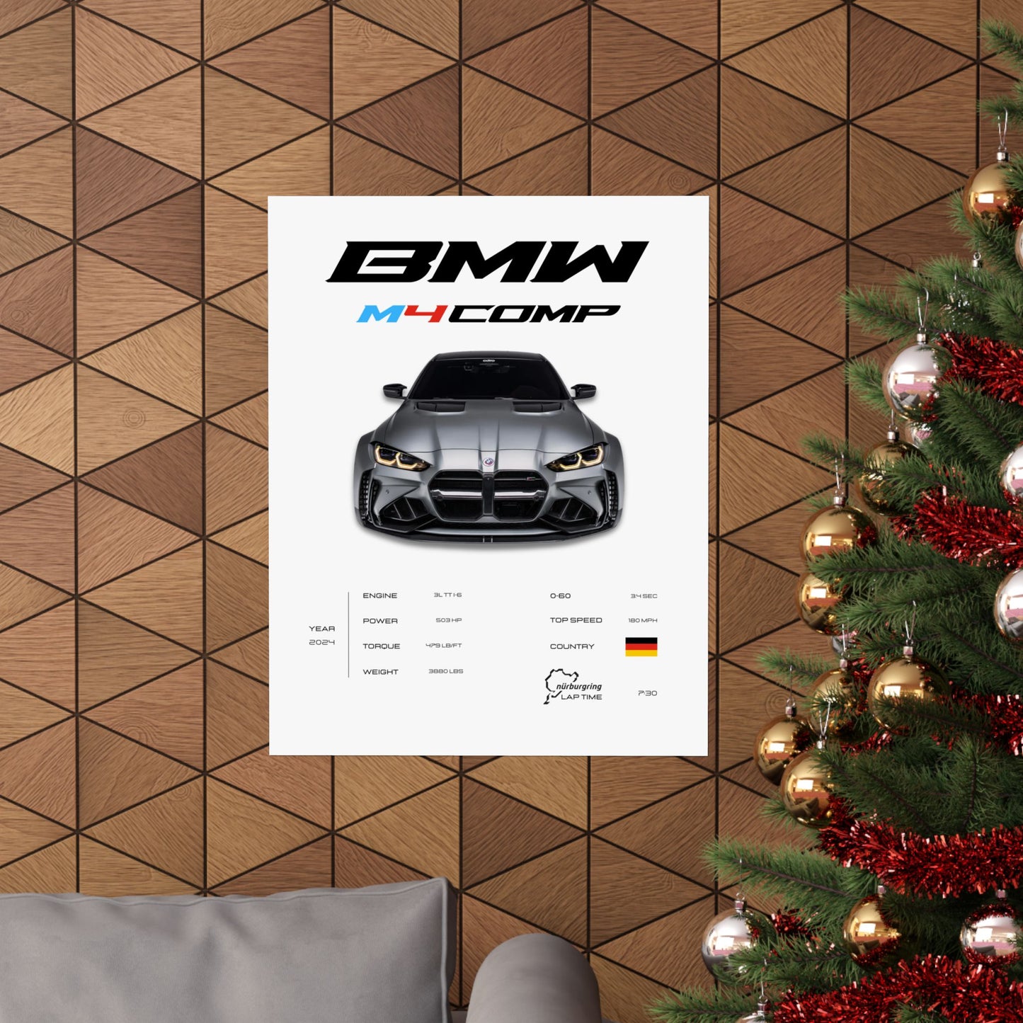 BMW M4 Competition Poster