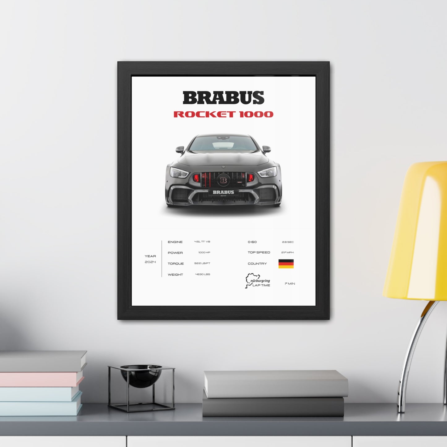 Brabus Rocket 1000 Framed Poster