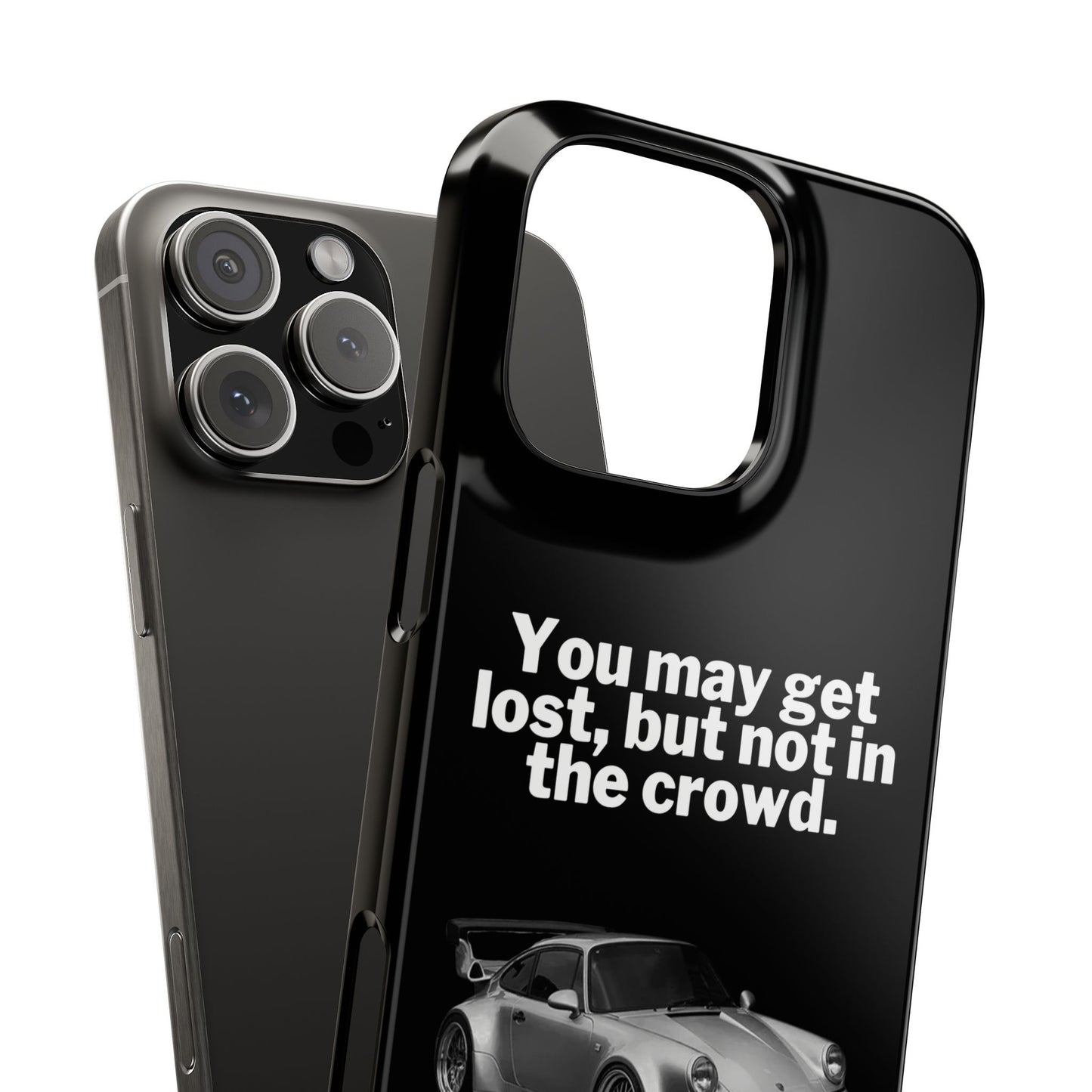 Lost In The Crowd iPhone Case - Black
