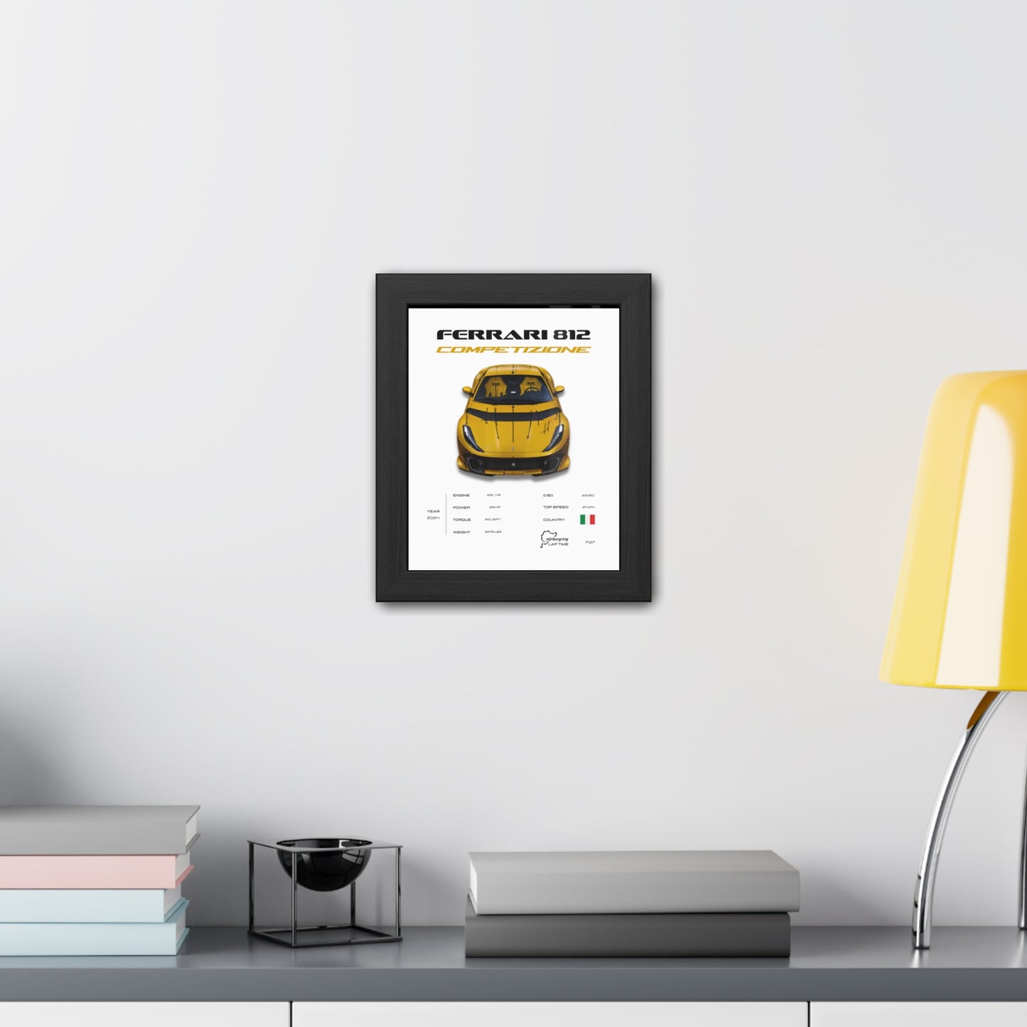 Ferrari 812 Competizione Framed Poster
