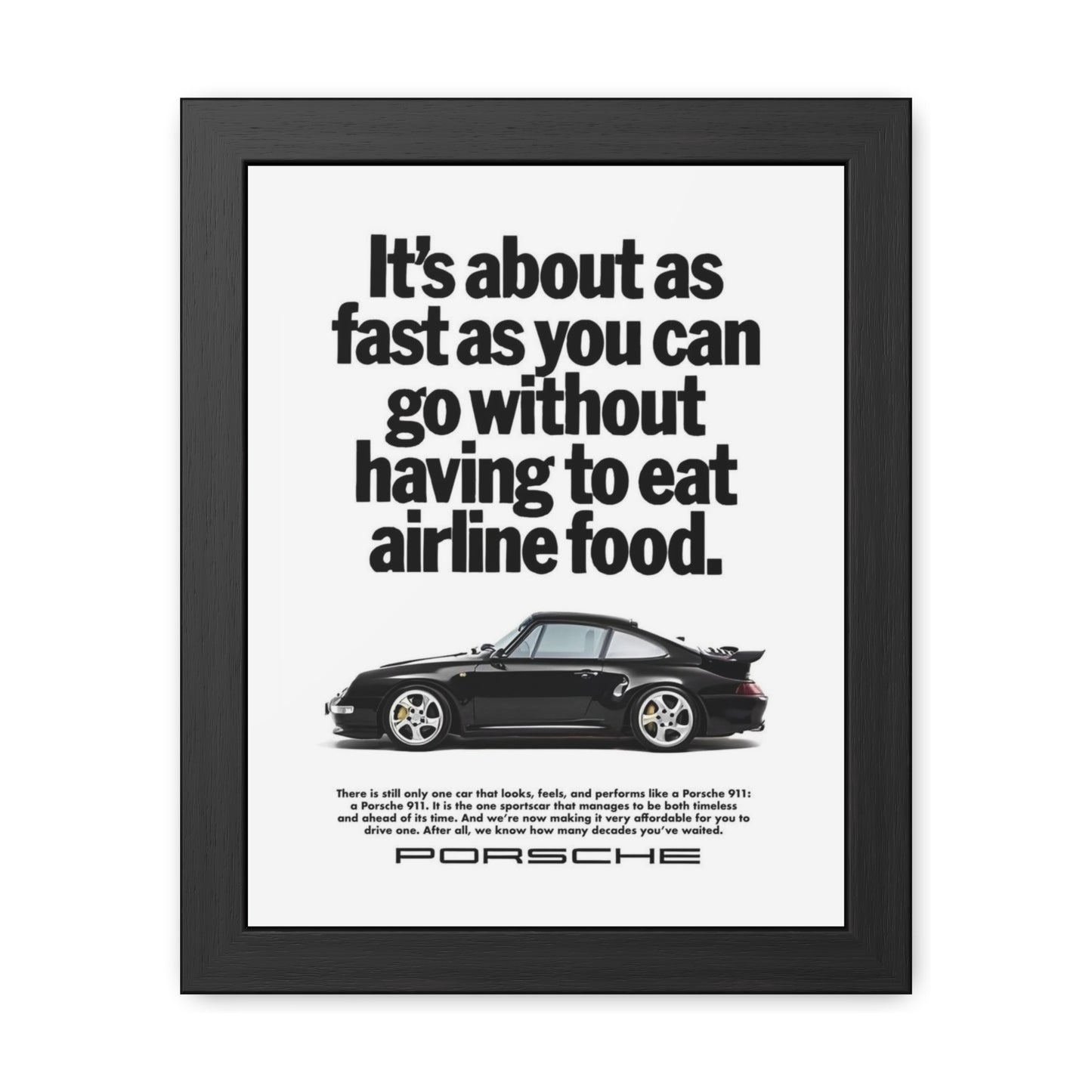 Vintage Porsche Ad Framed Poster