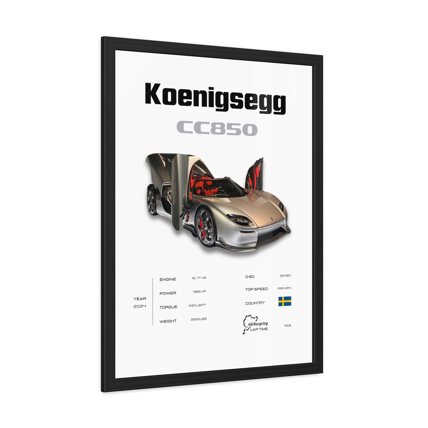 Koenigsegg CC850 Framed Poster