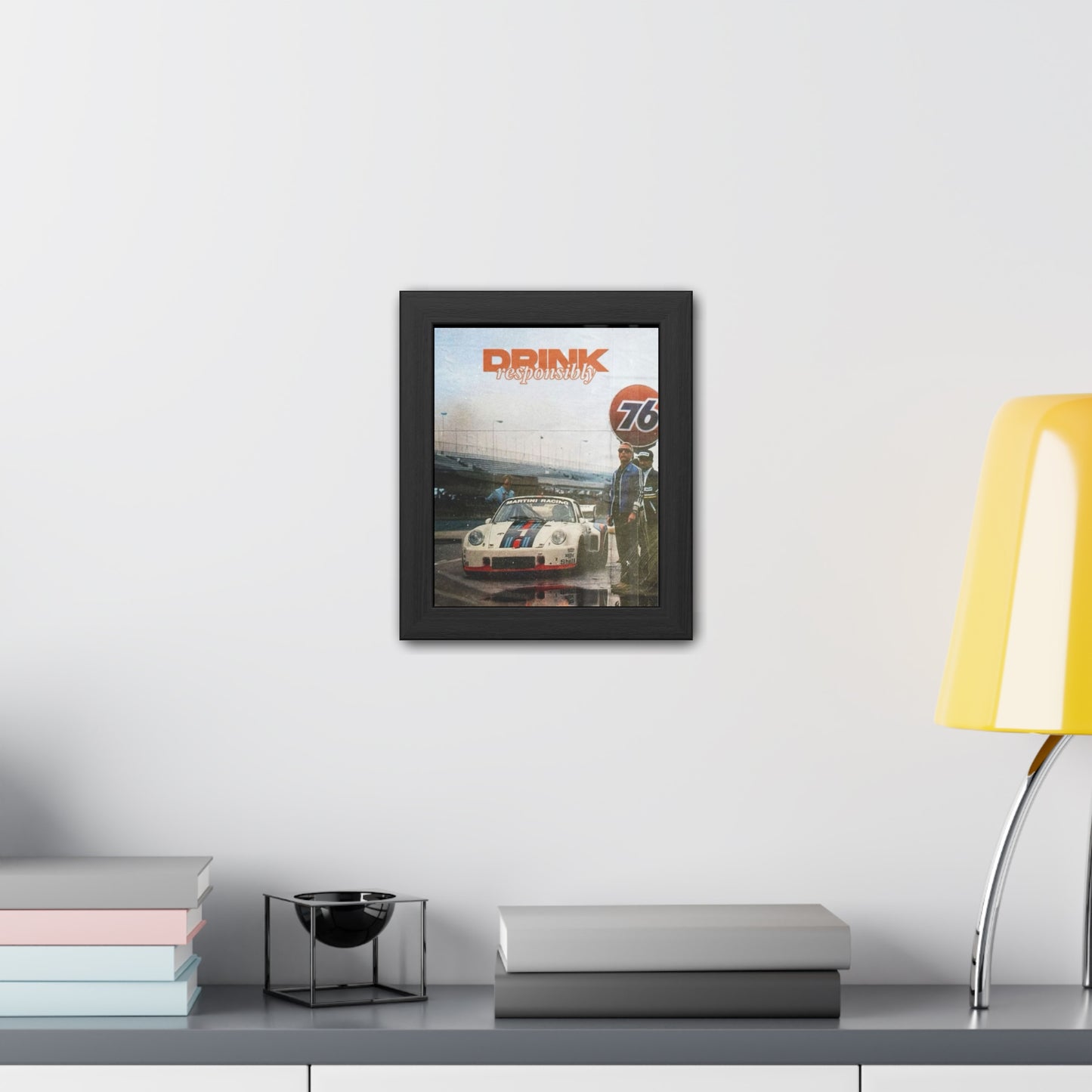 Drink Responsibly Vintage Porsche Framed Poster