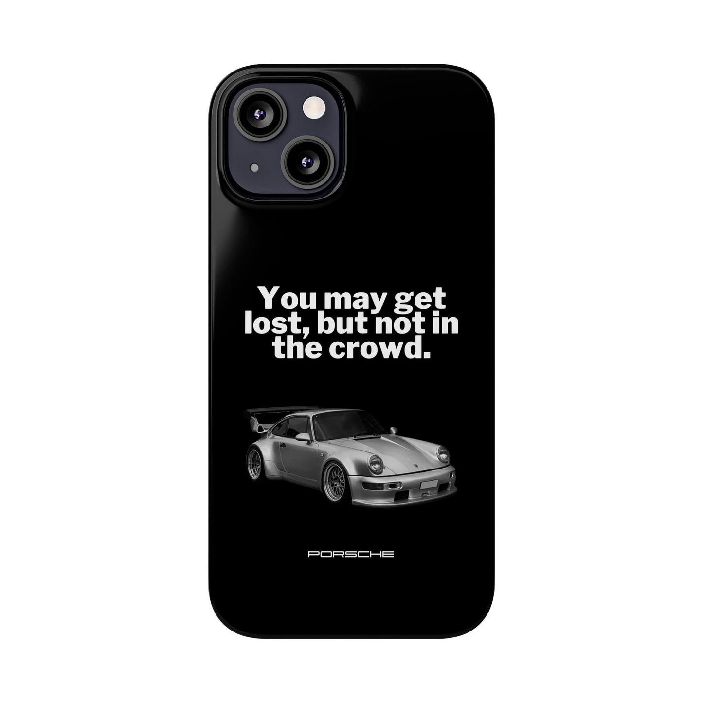 Lost In The Crowd iPhone Case - Black