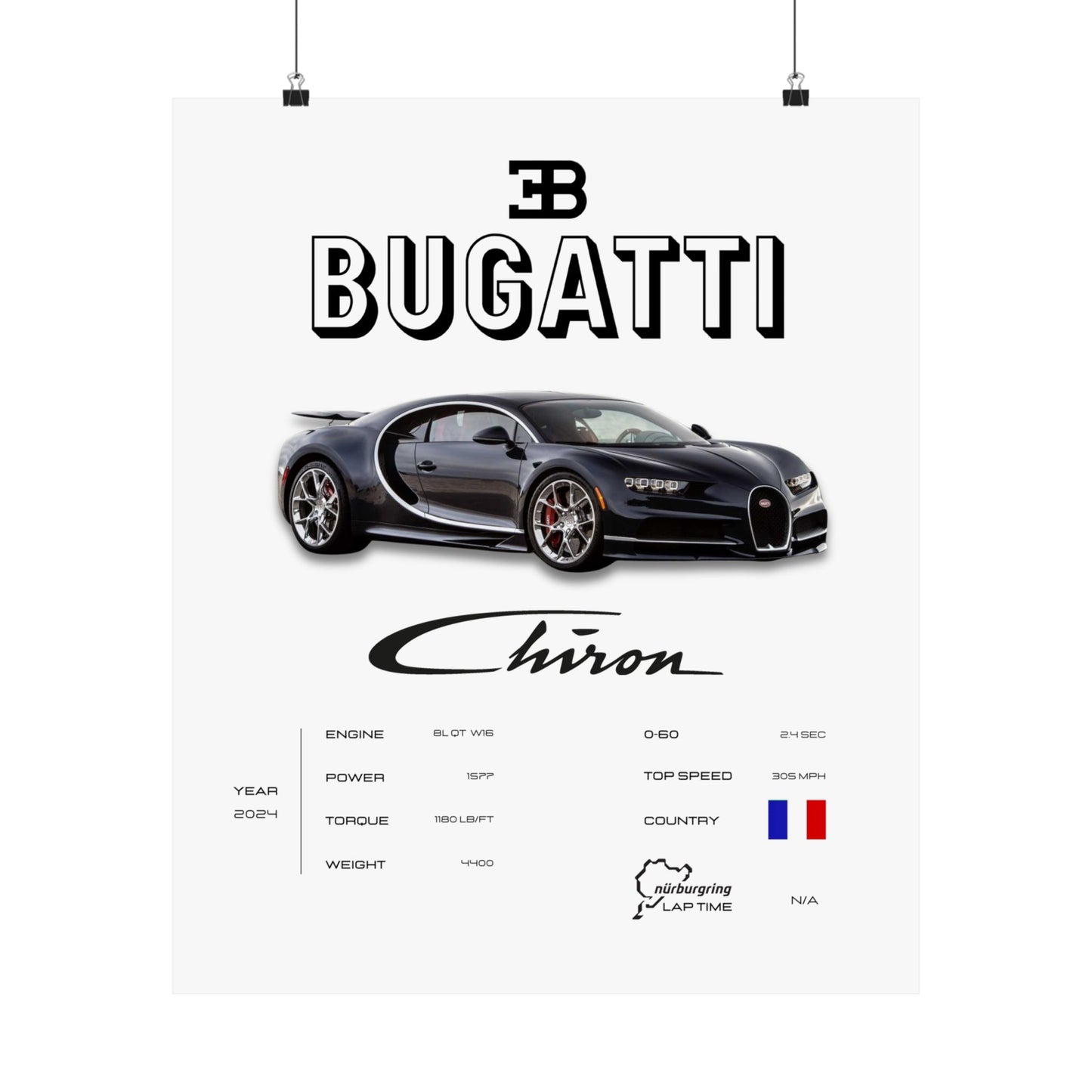 Bugatti Chiron Poster