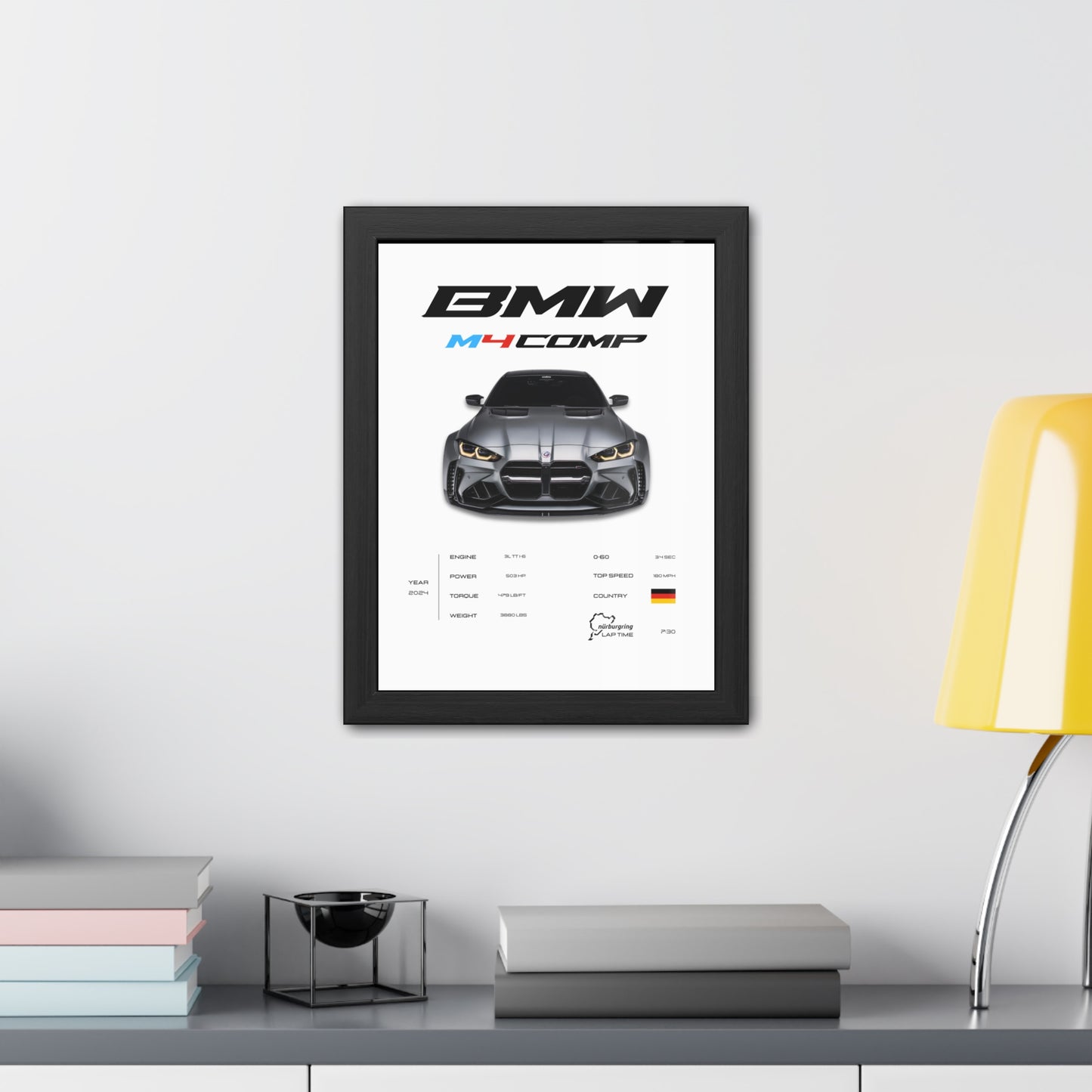 BMW M4 Competition Framed Poster
