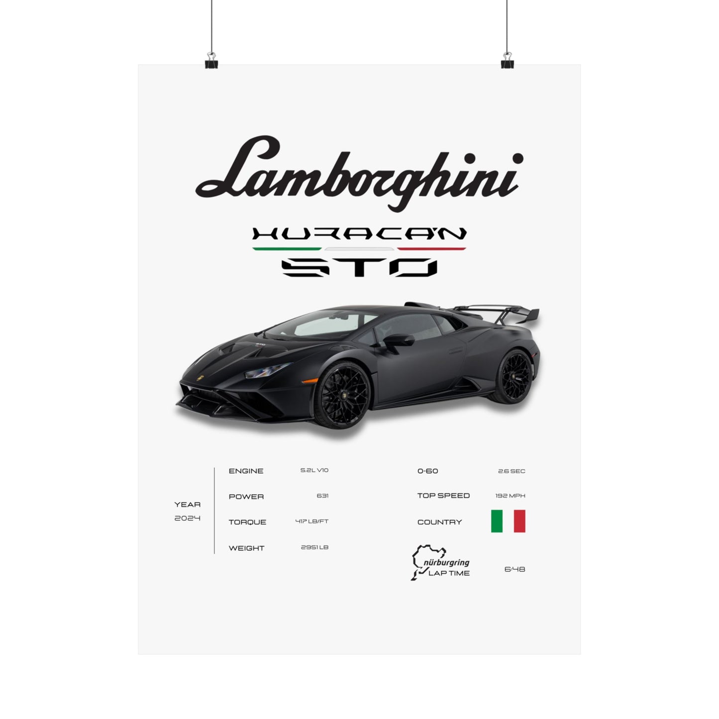 Lamborghini Huracan STO Poster