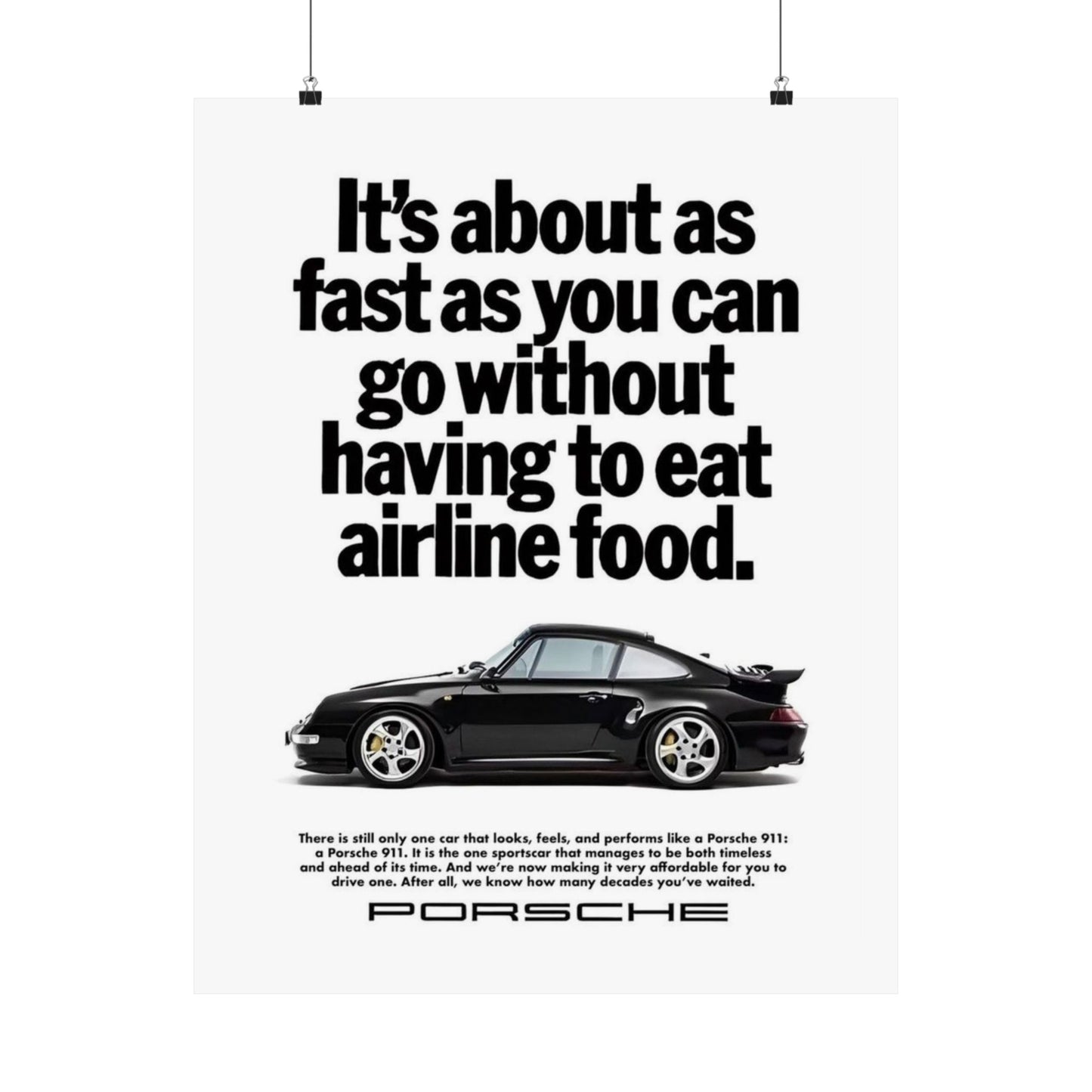 Vintage Porsche Ad Poster