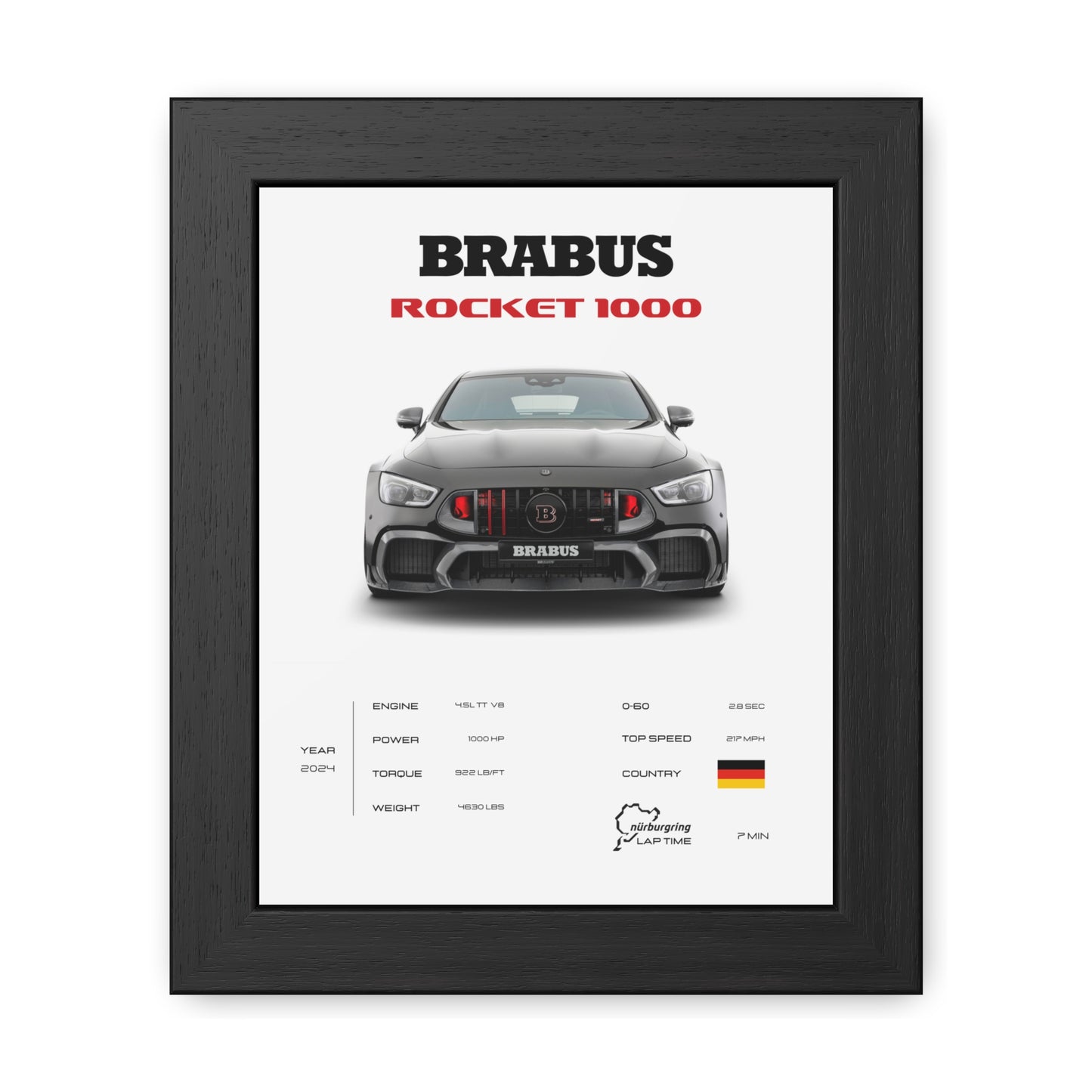 Brabus Rocket 1000 Framed Poster