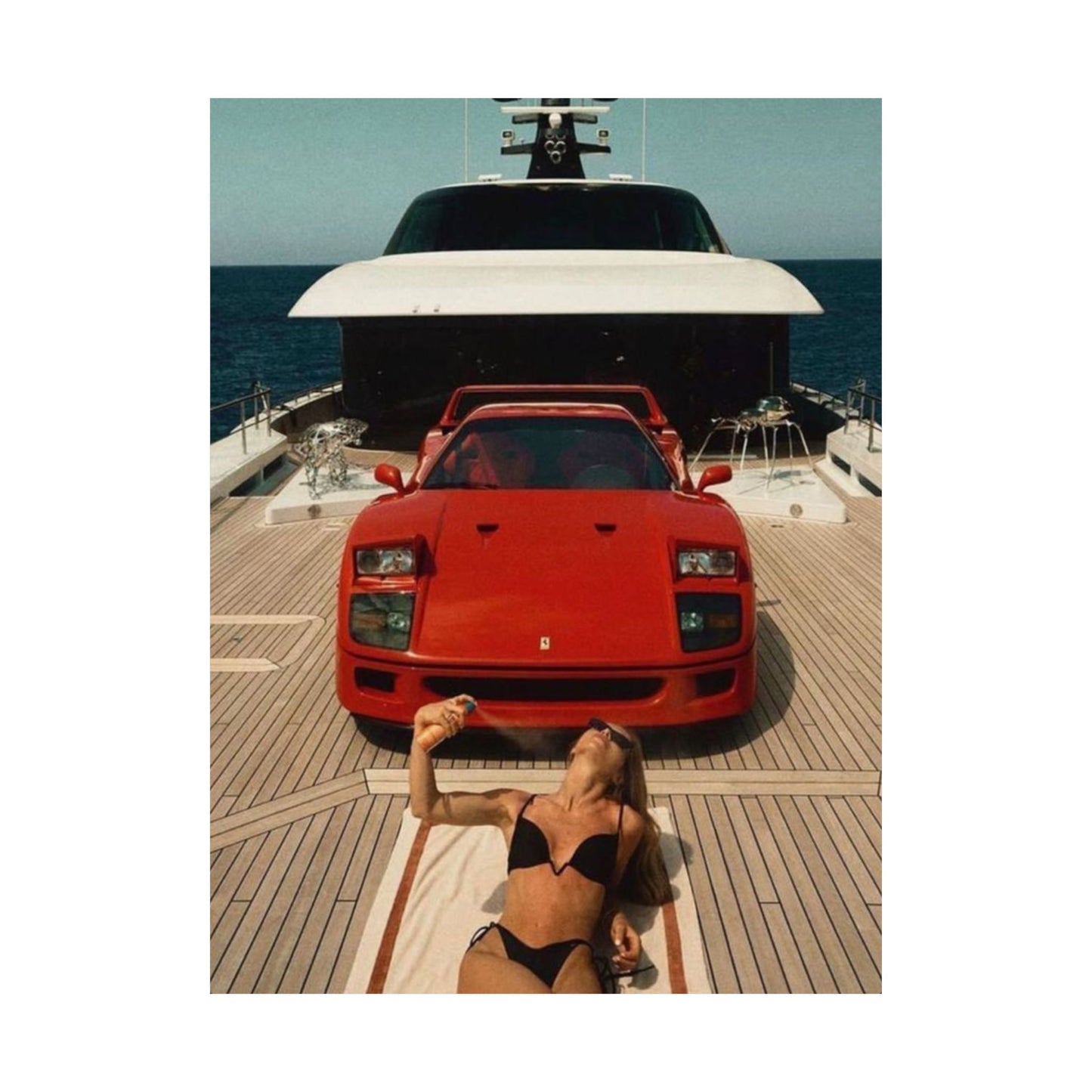 Ferrari F40 Yacht Poster