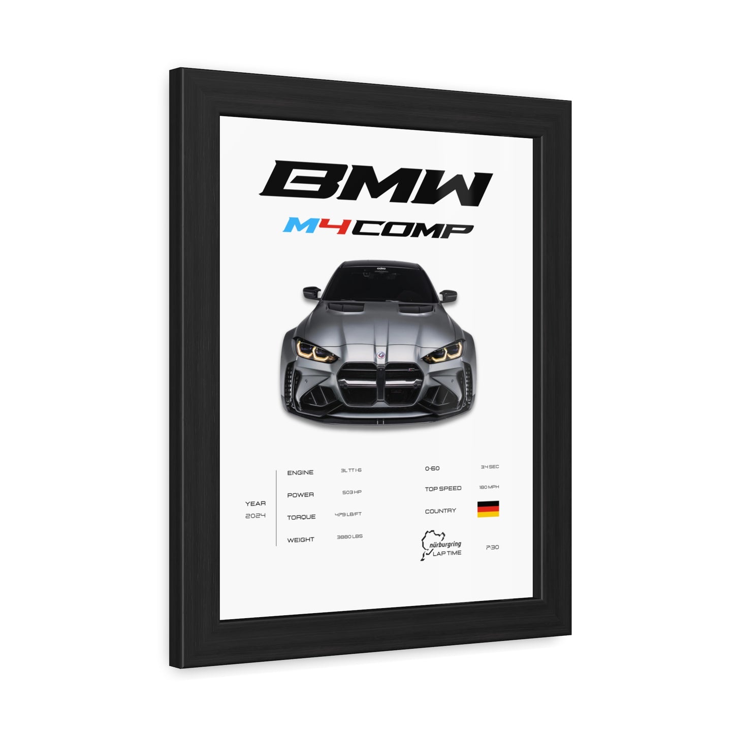 BMW M4 Competition Framed Poster