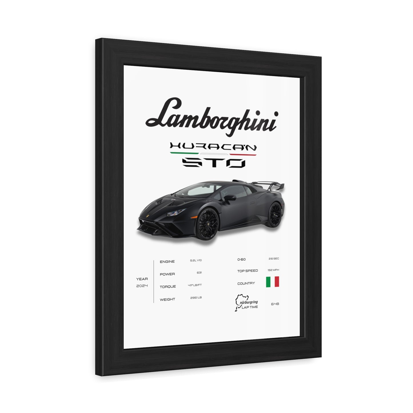 Lamborghini Huracan STO Framed Poster
