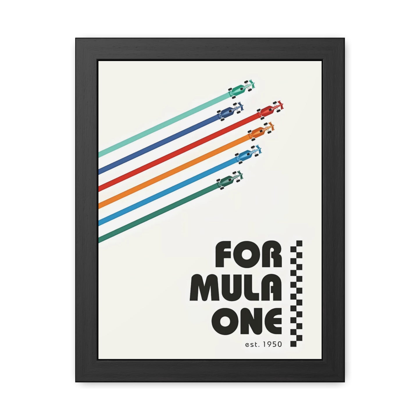 Vintage F1 Graphic Framed Poster
