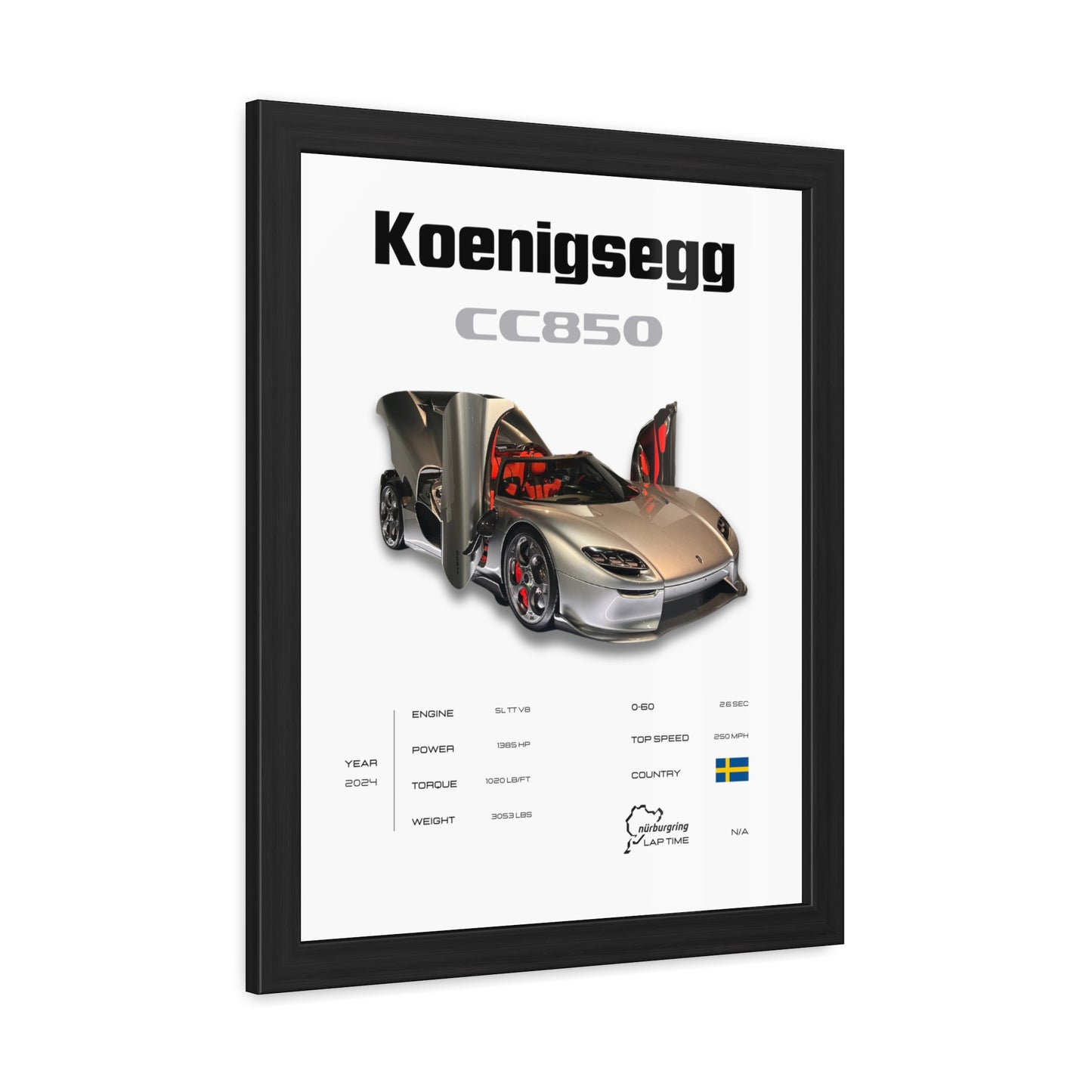 Koenigsegg CC850 Framed Poster