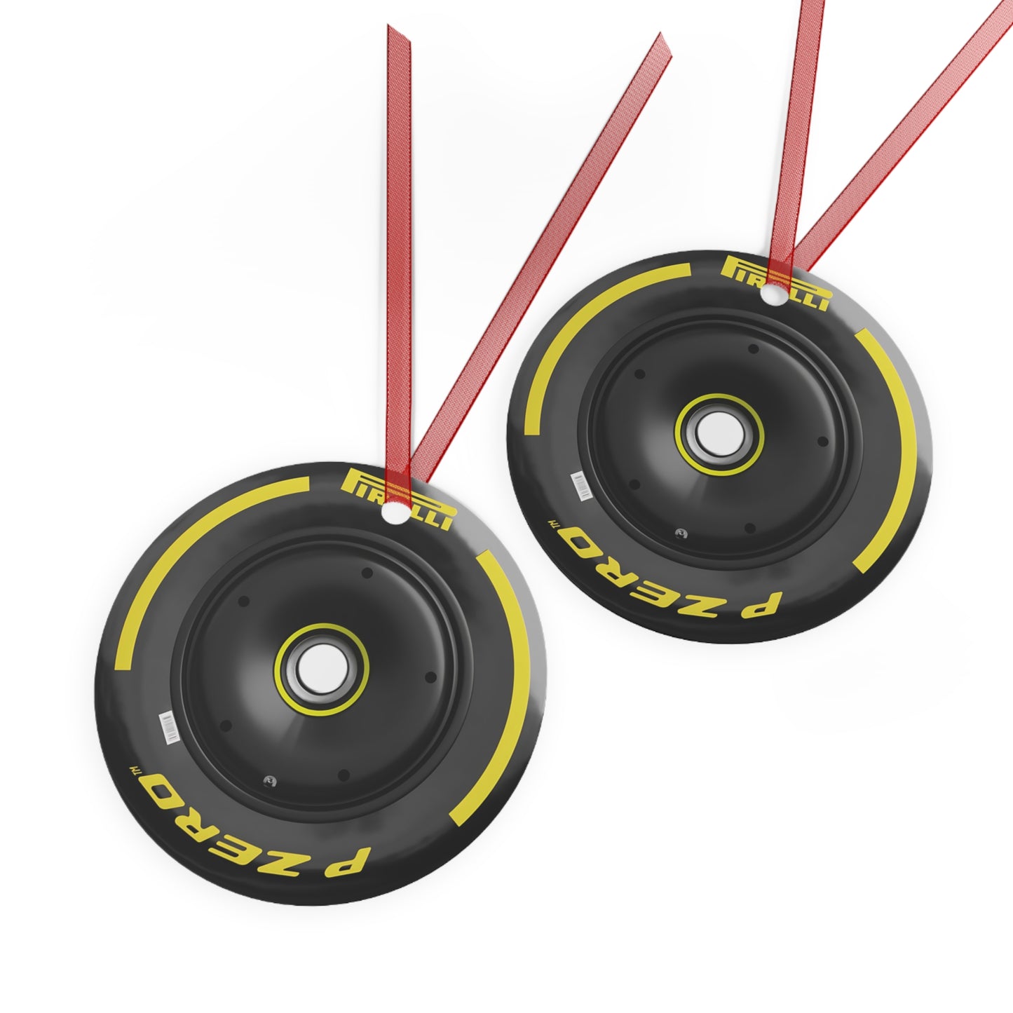 F1 Wheel Metal Ornament