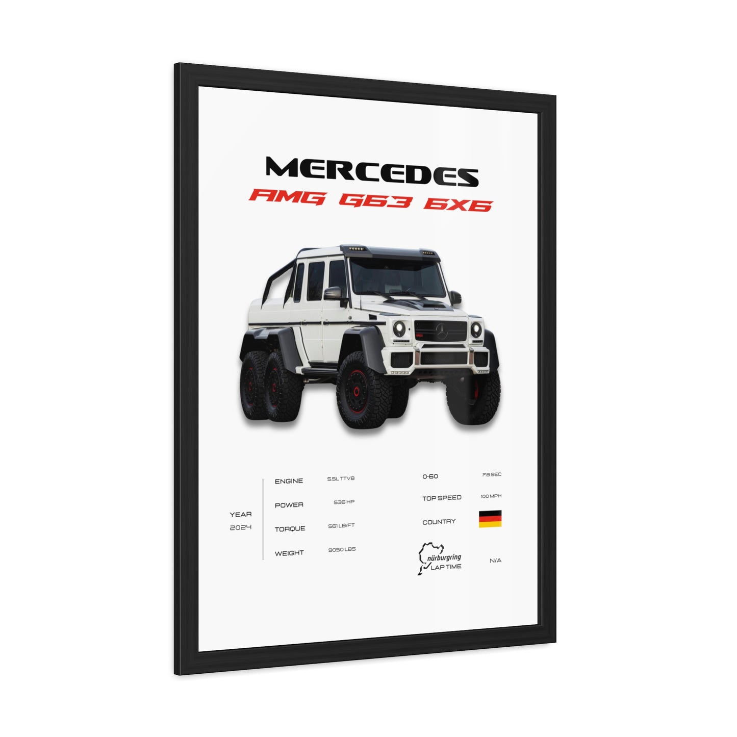 AMG G63 6x6 Framed Poster