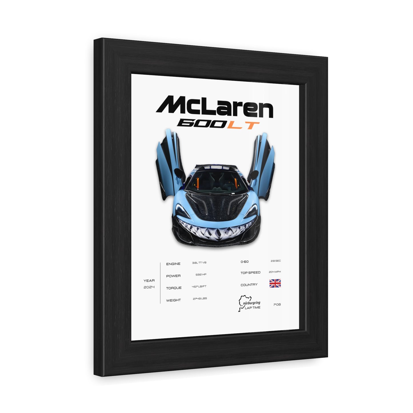 McLaren 600LT Framed Poster