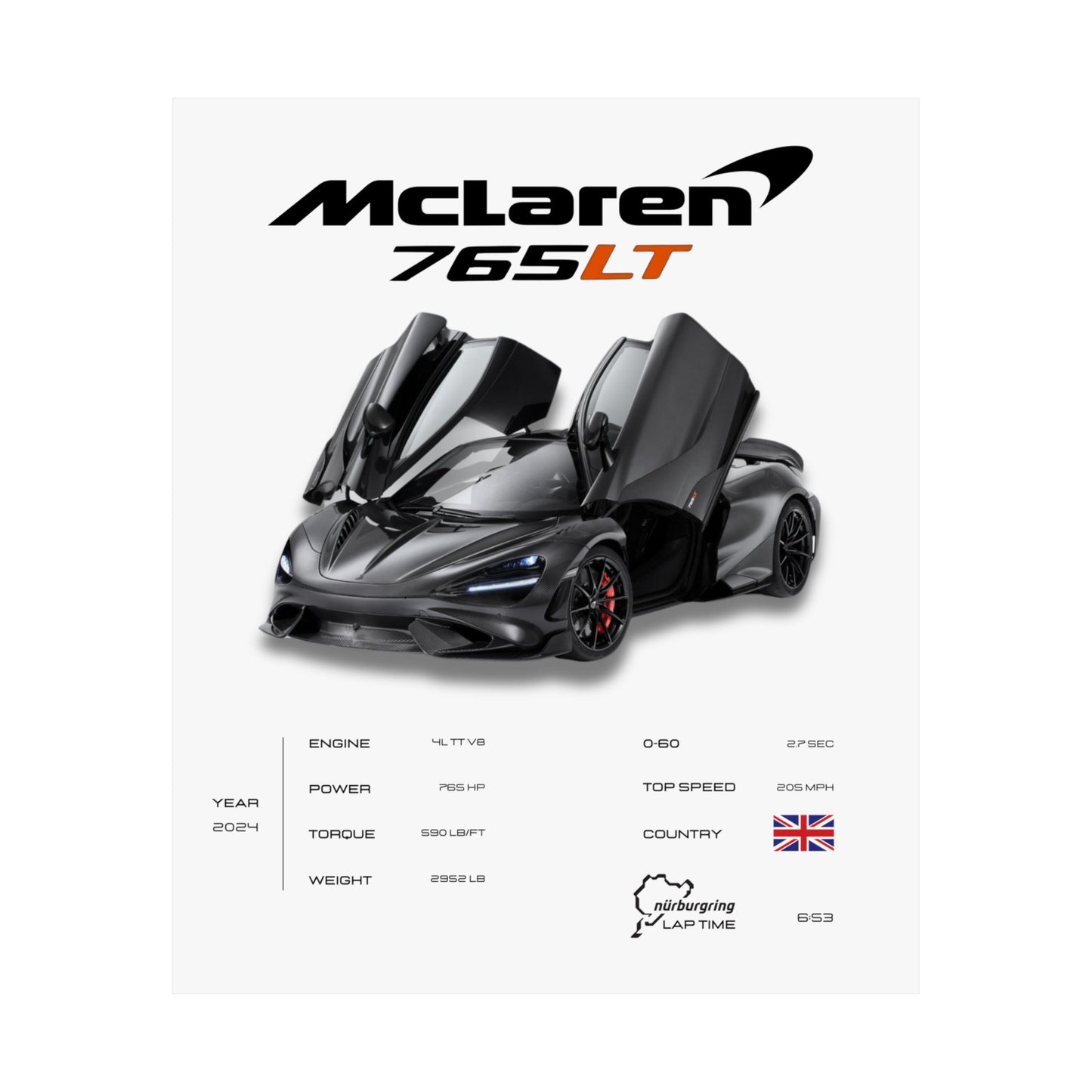 McLaren 765LT Poster