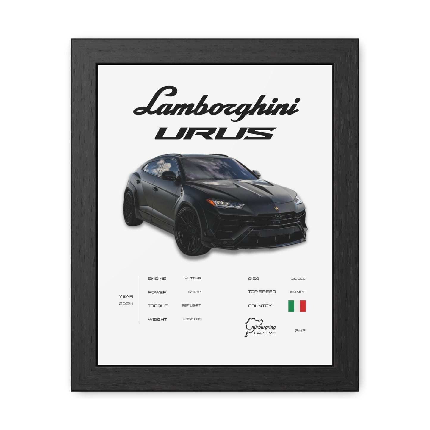Lamborghini Urus Framed Poster