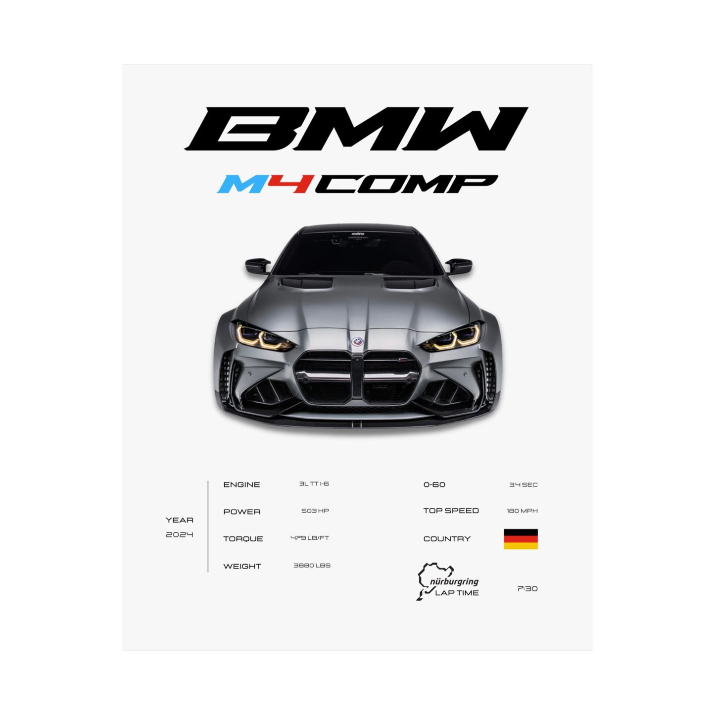 BMW M4 Competition Poster