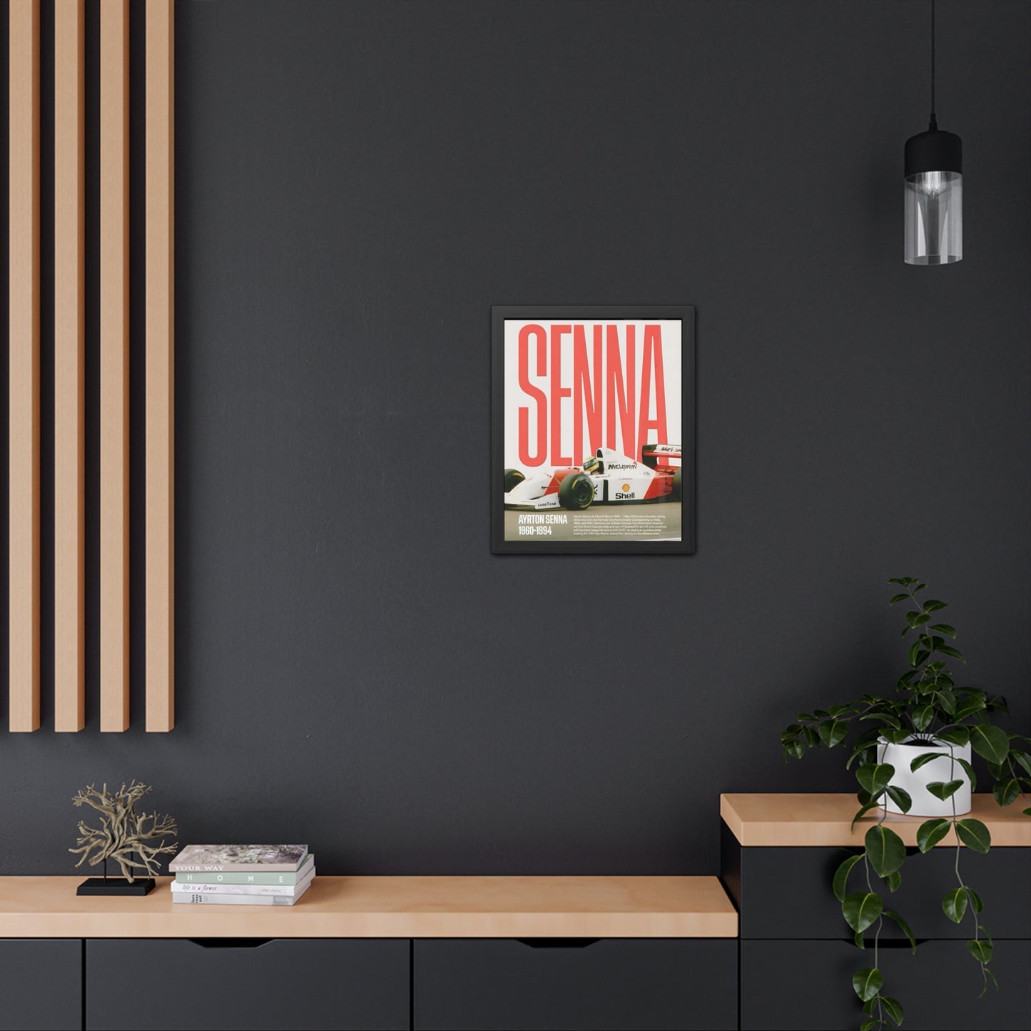 Senna McLaren F1 Framed Poster
