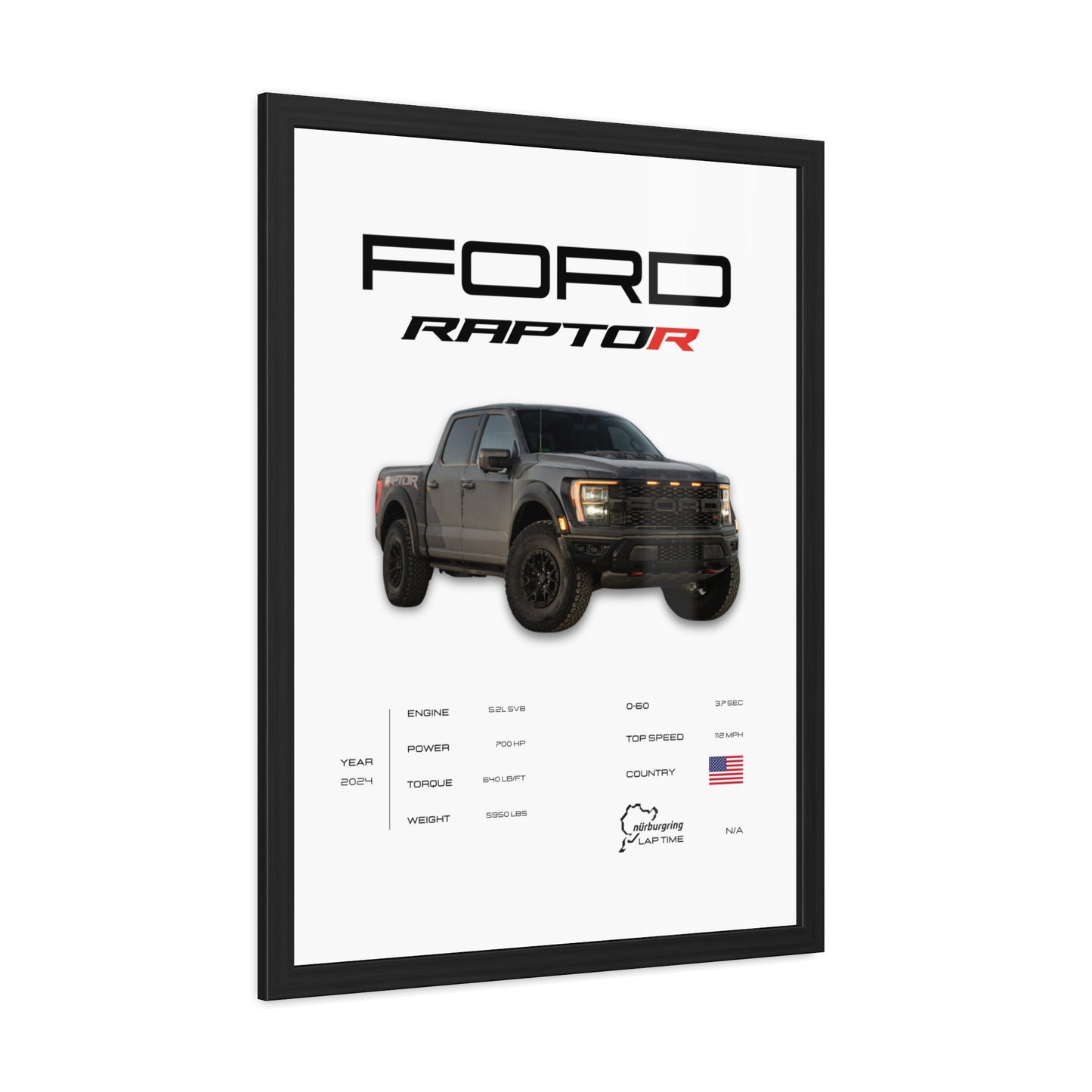 Ford Raptor Framed Poster