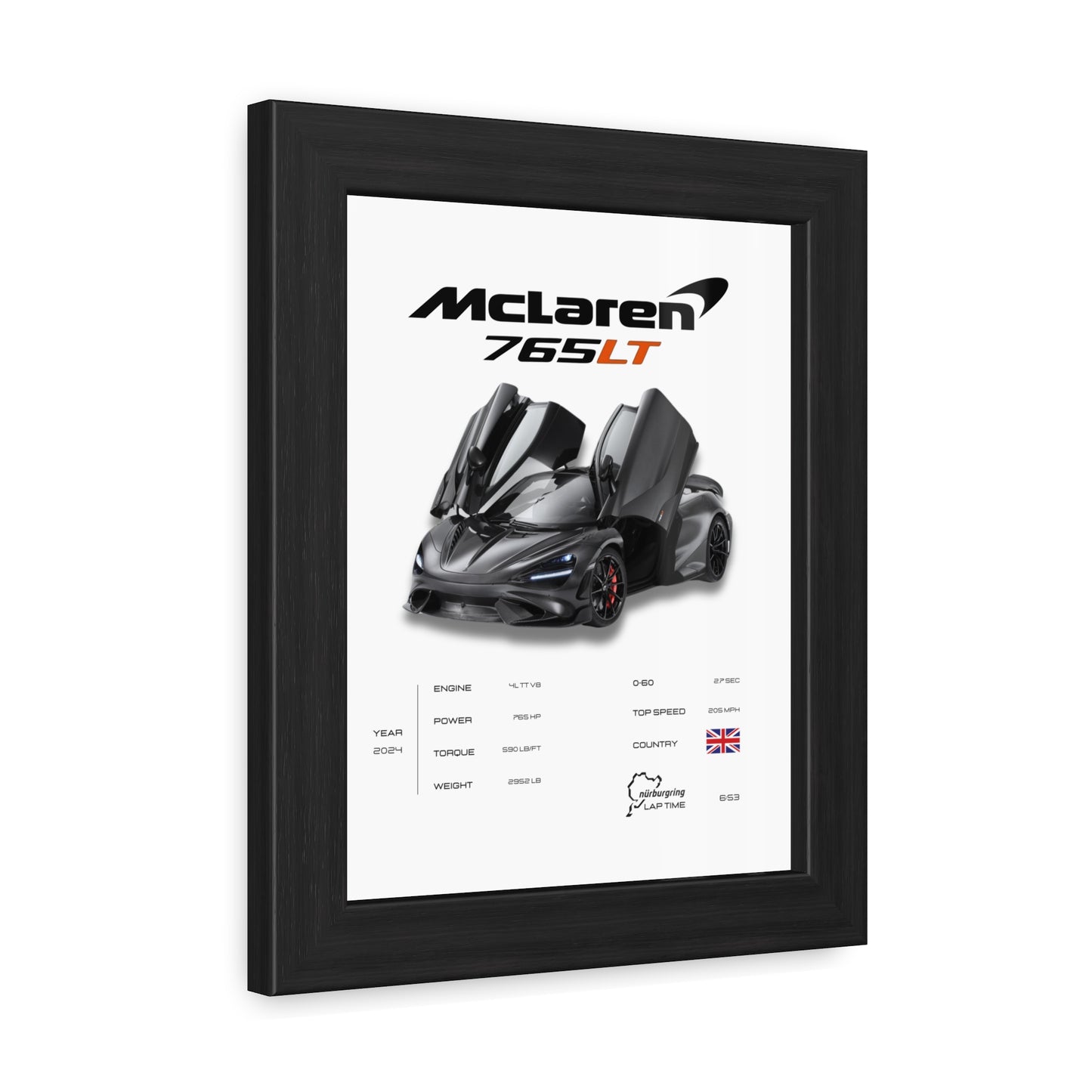 McLaren 765LT Framed Poster