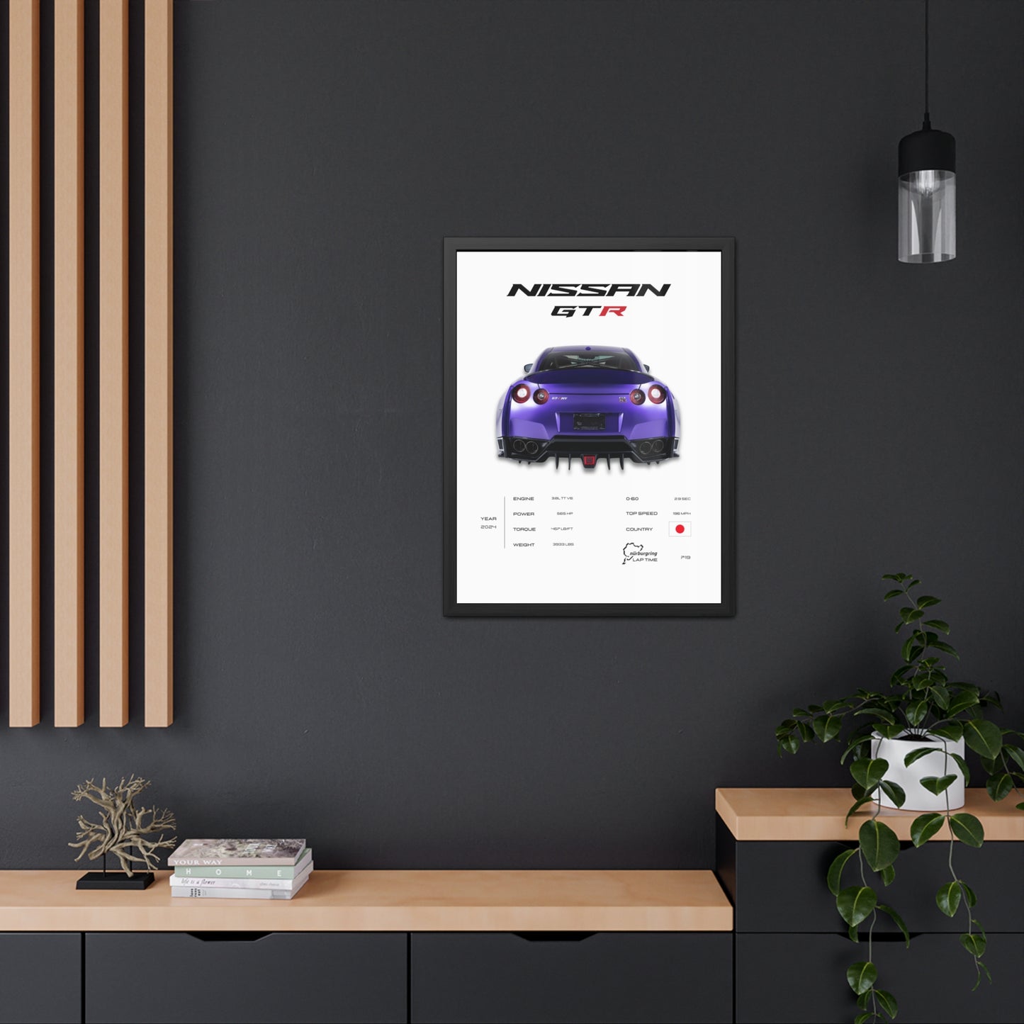 Nissan GTR Framed Poster