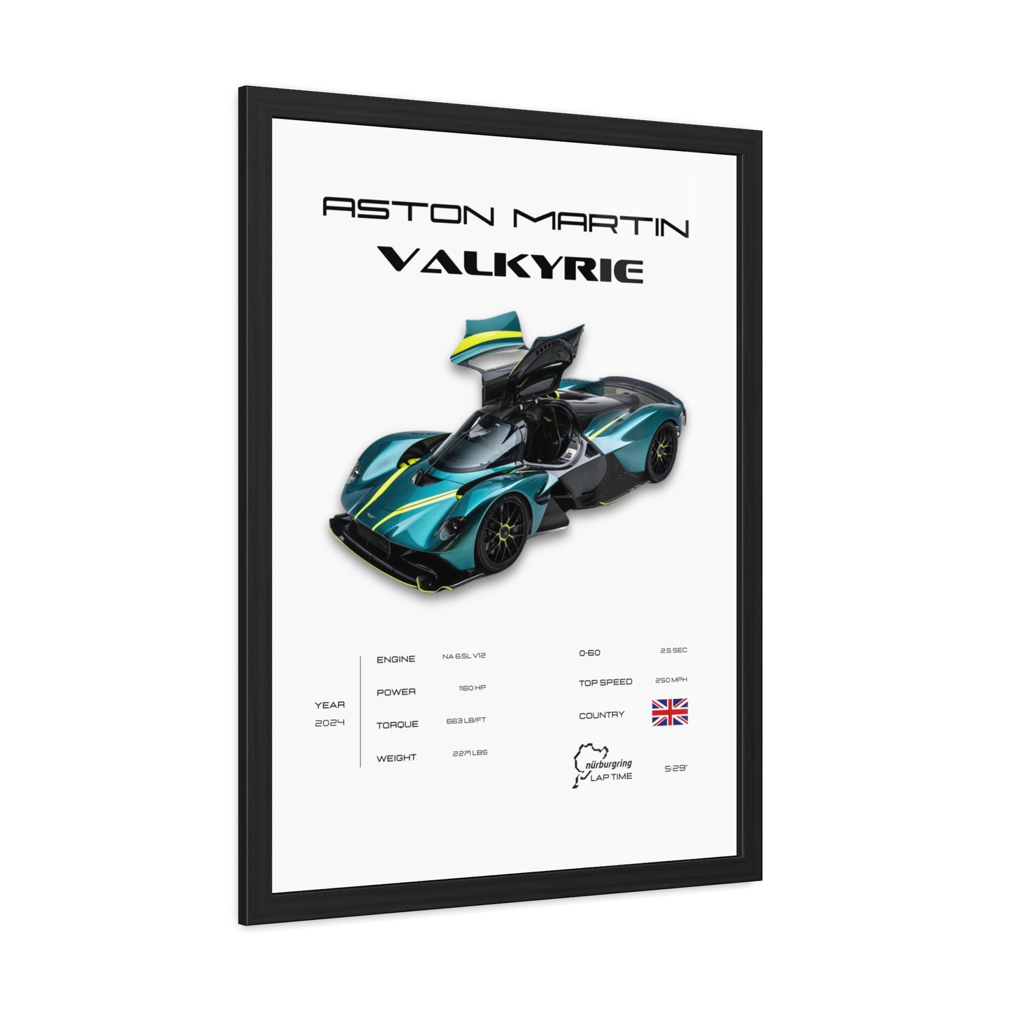 Aston Martin Valkyrie Framed Poster