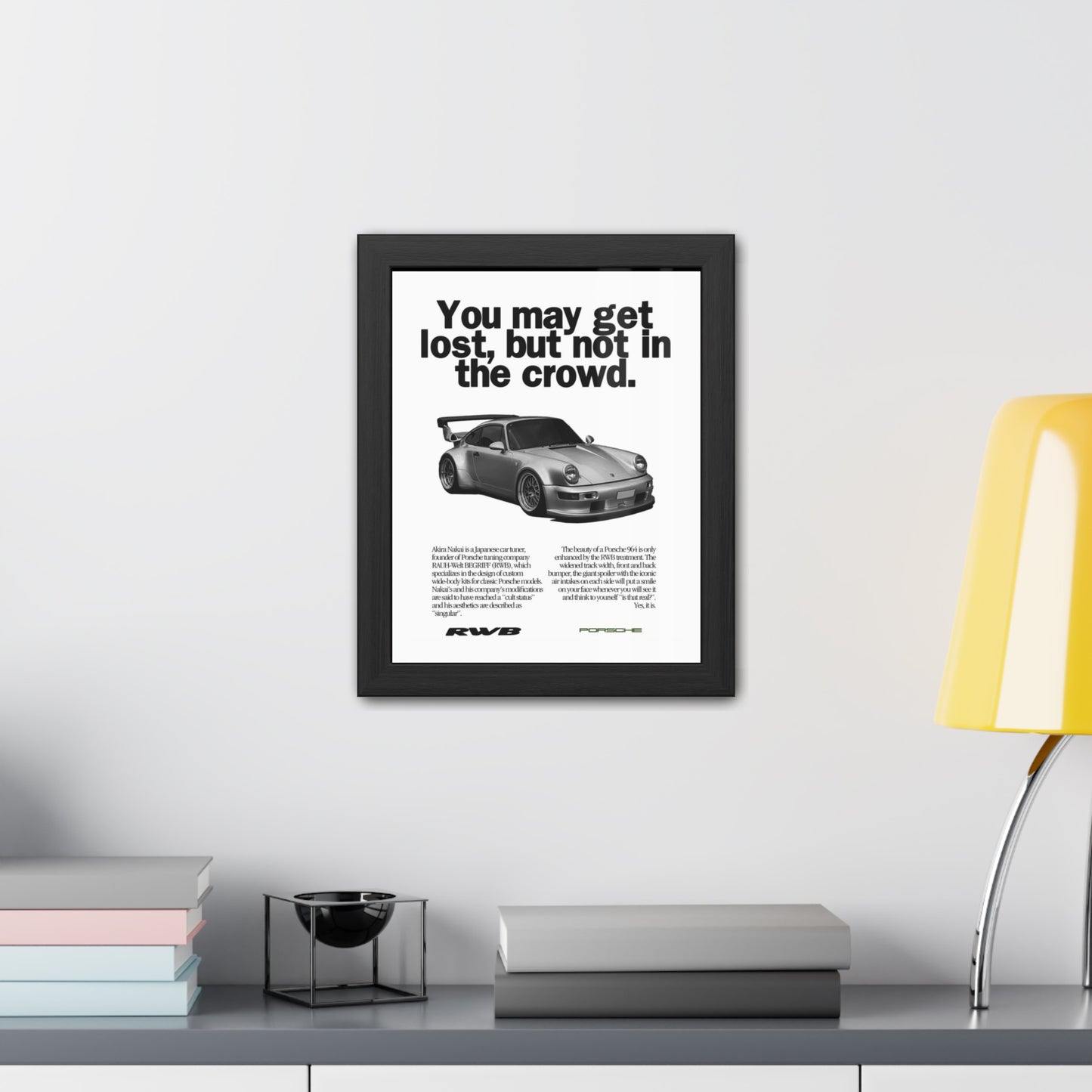 Vintage RWB Framed Poster