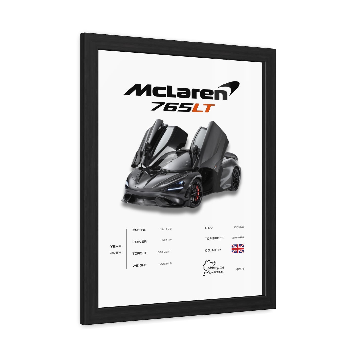 McLaren 765LT Framed Poster