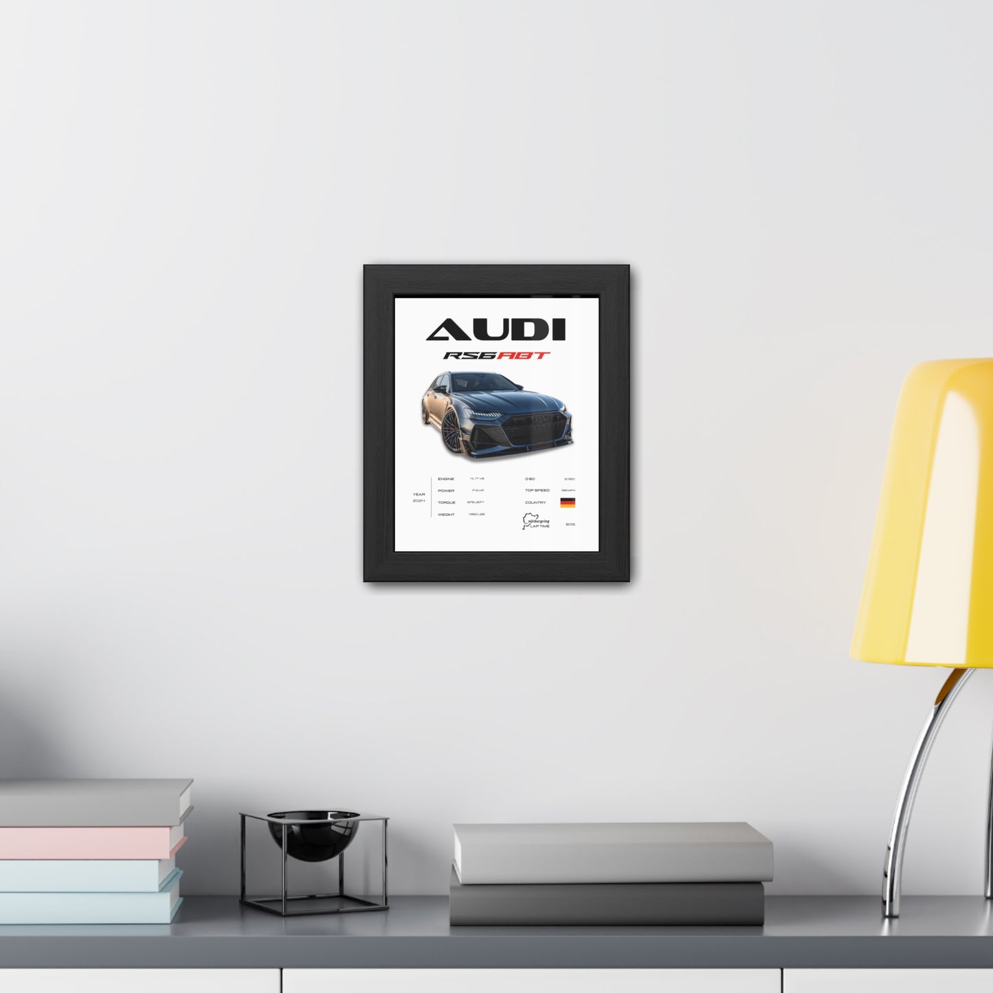 Audi RS6 ABT Framed Poster
