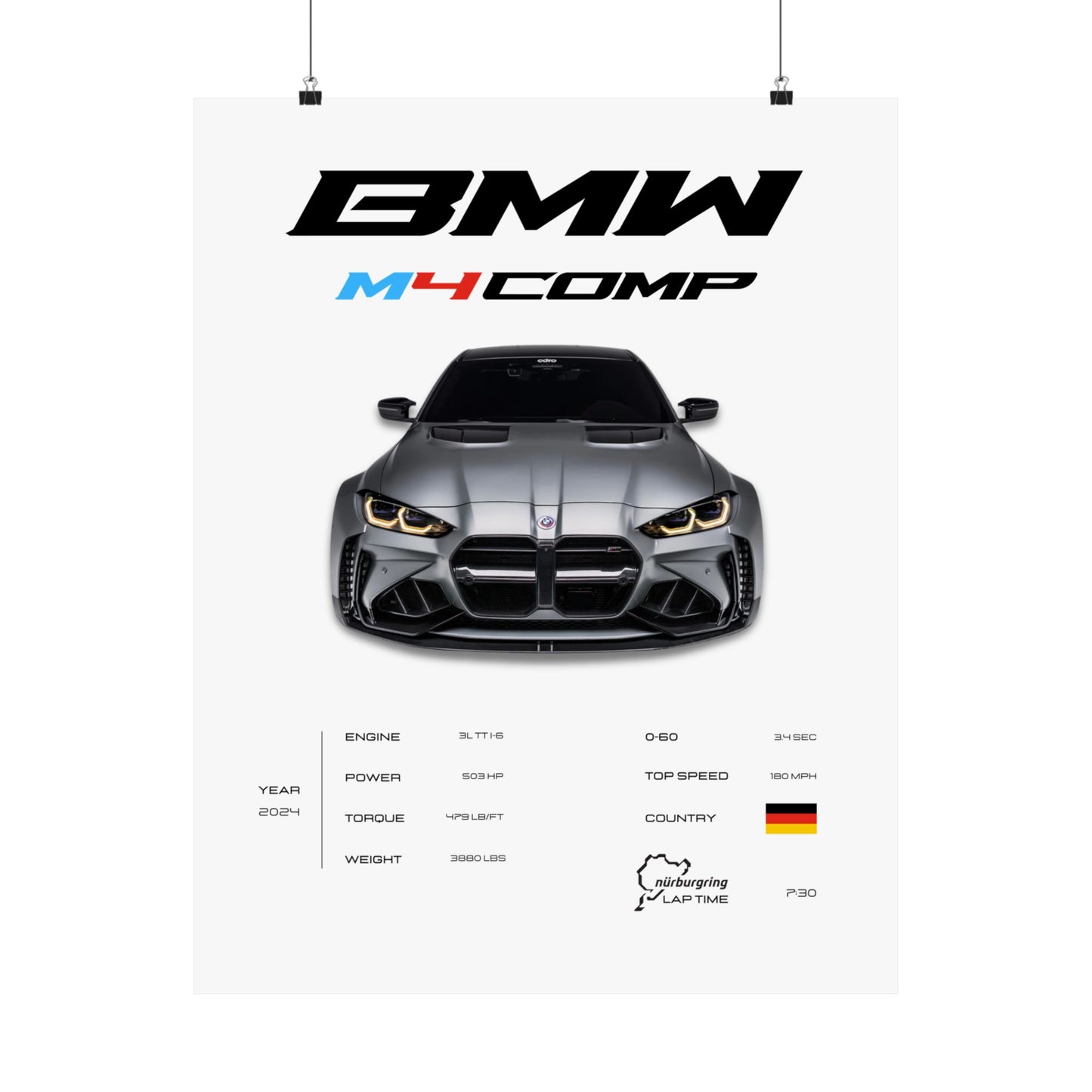 BMW M4 Competition Poster