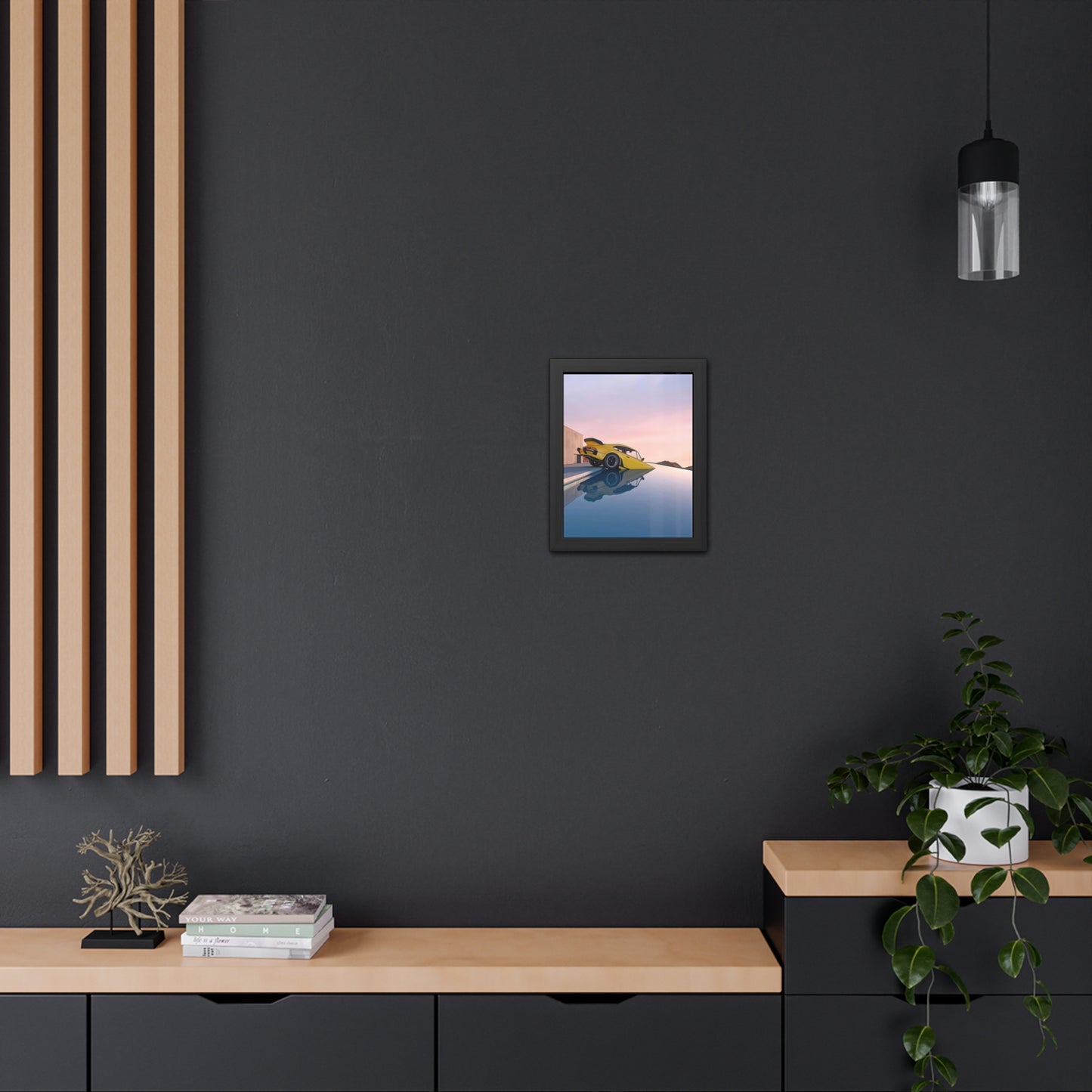 Pool Porsche Framed Poster
