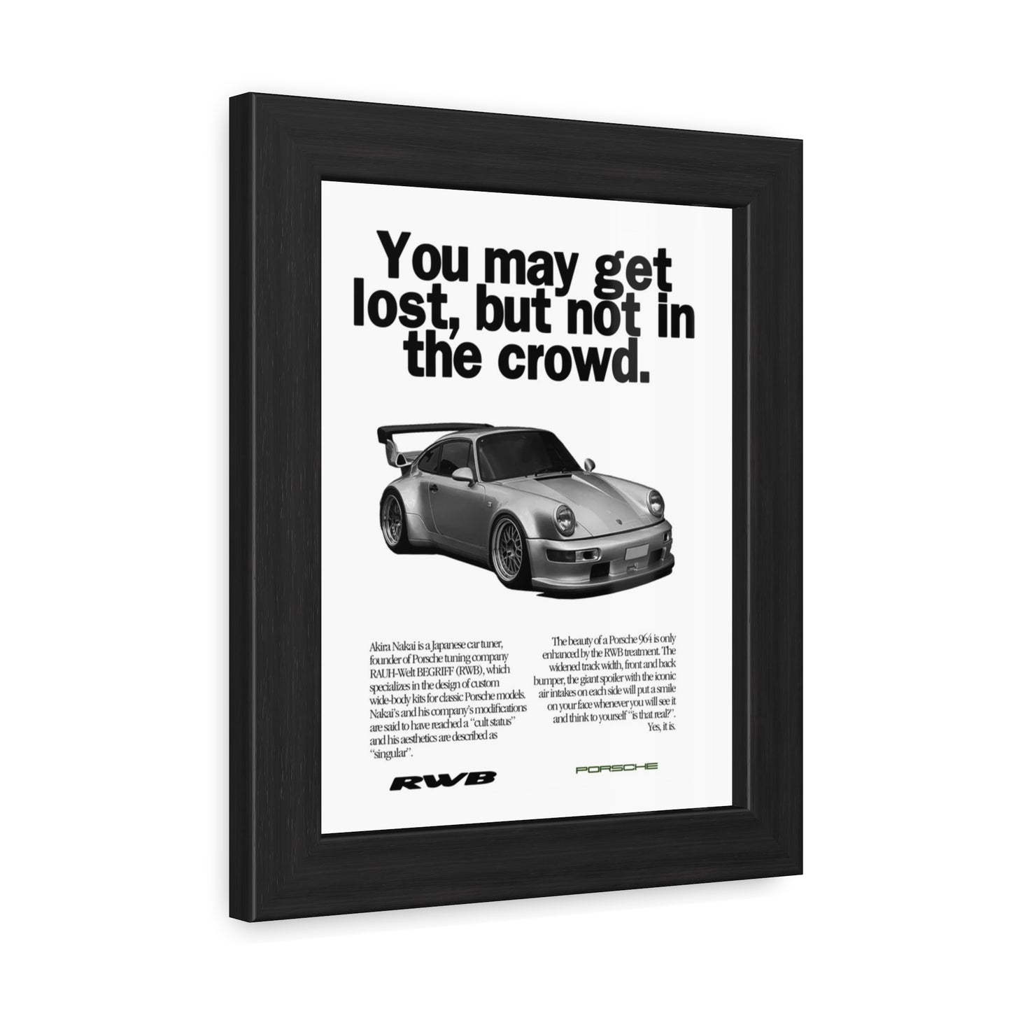Vintage RWB Framed Poster