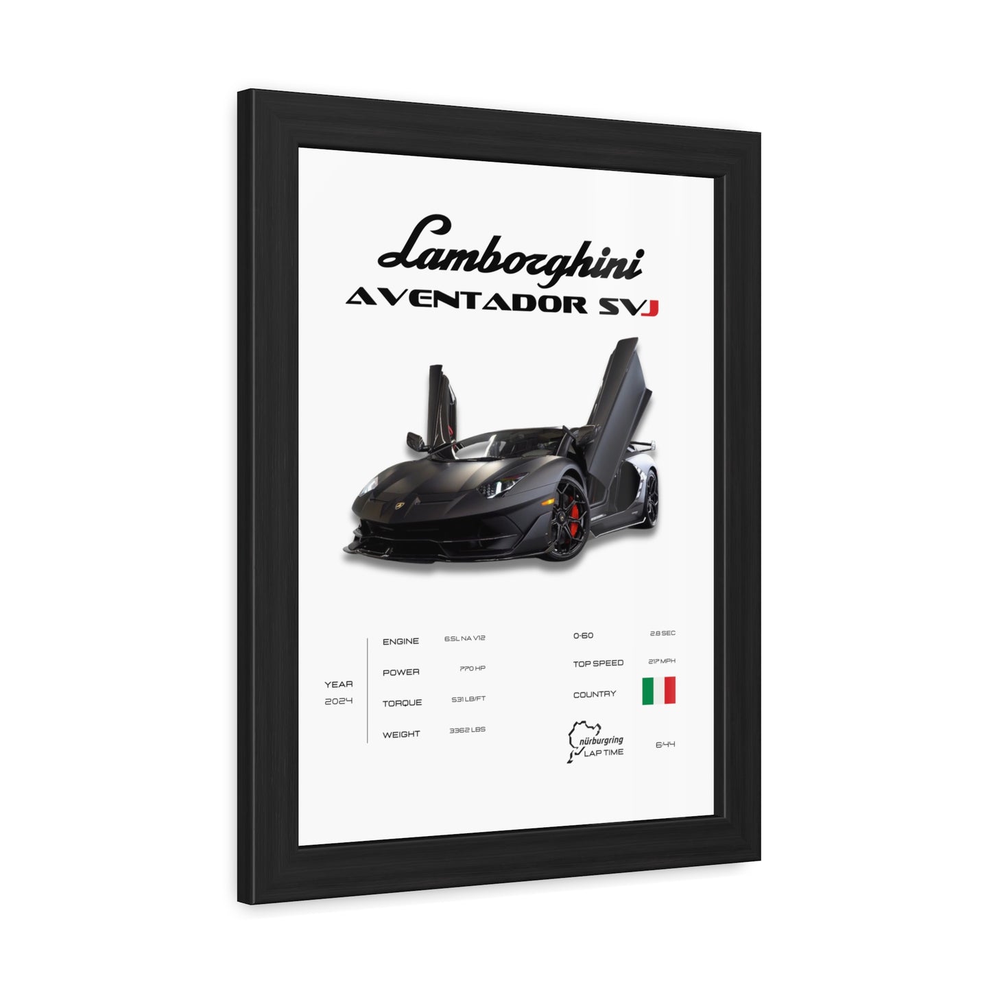 Lamborghini SVJ Framed Poster