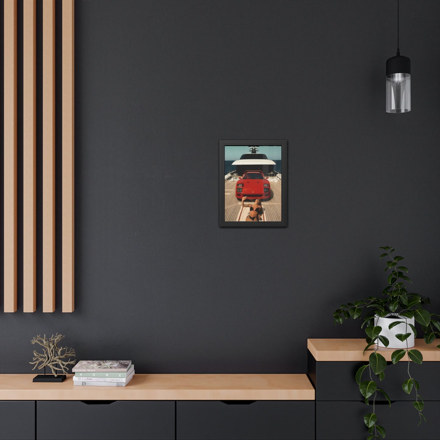 Ferrari F40 Yacht Framed Poster