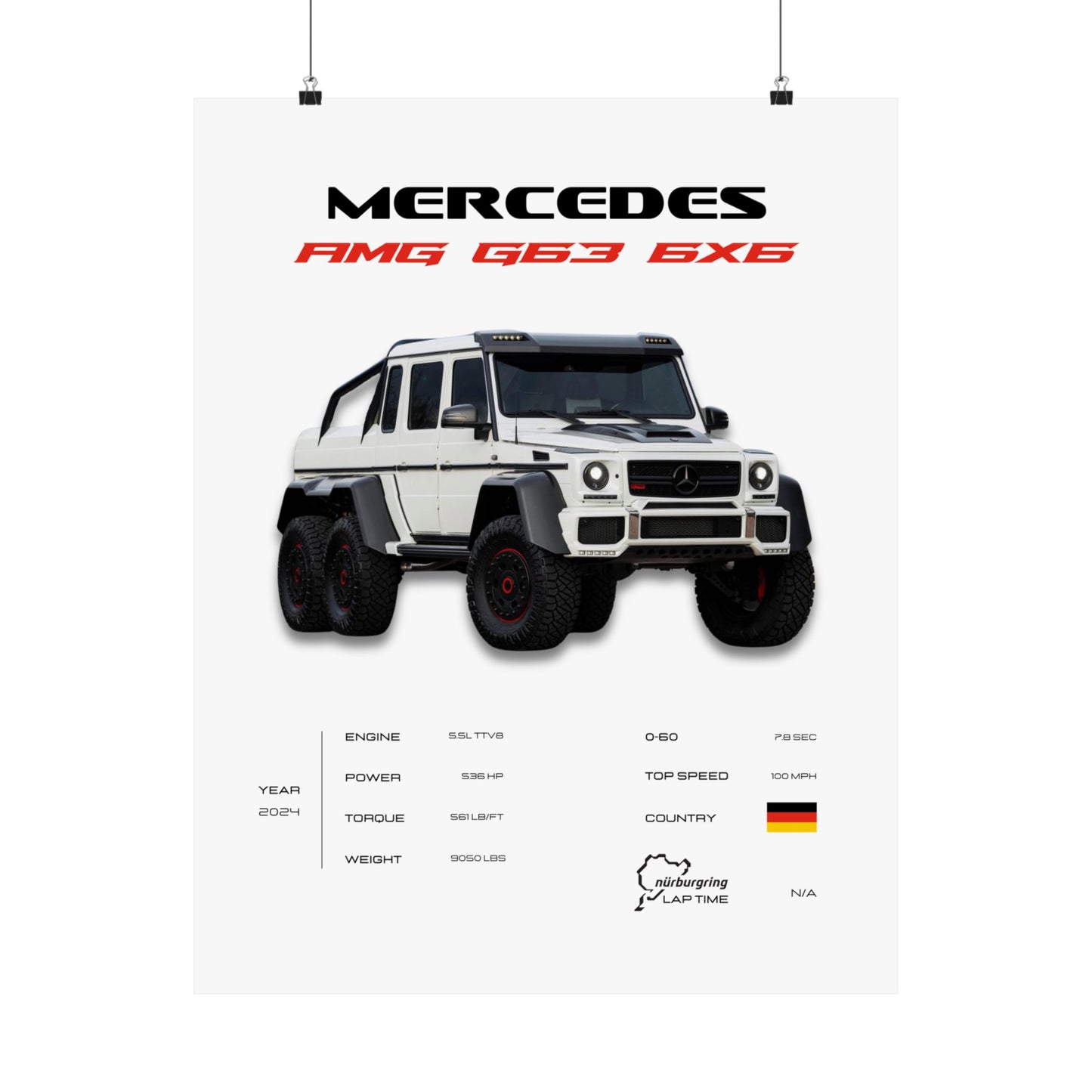 AMG G63 6x6 Poster