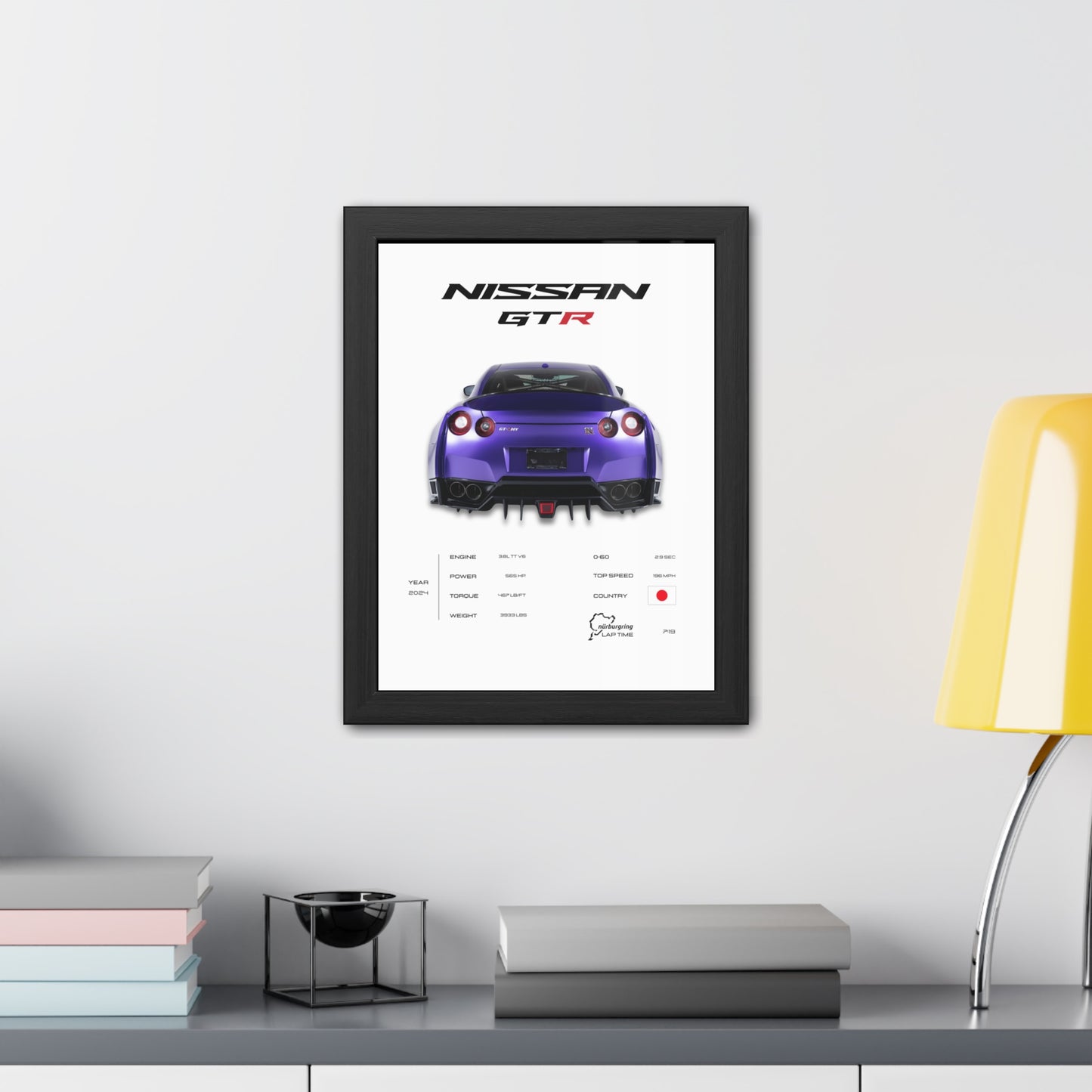 Nissan GTR Framed Poster