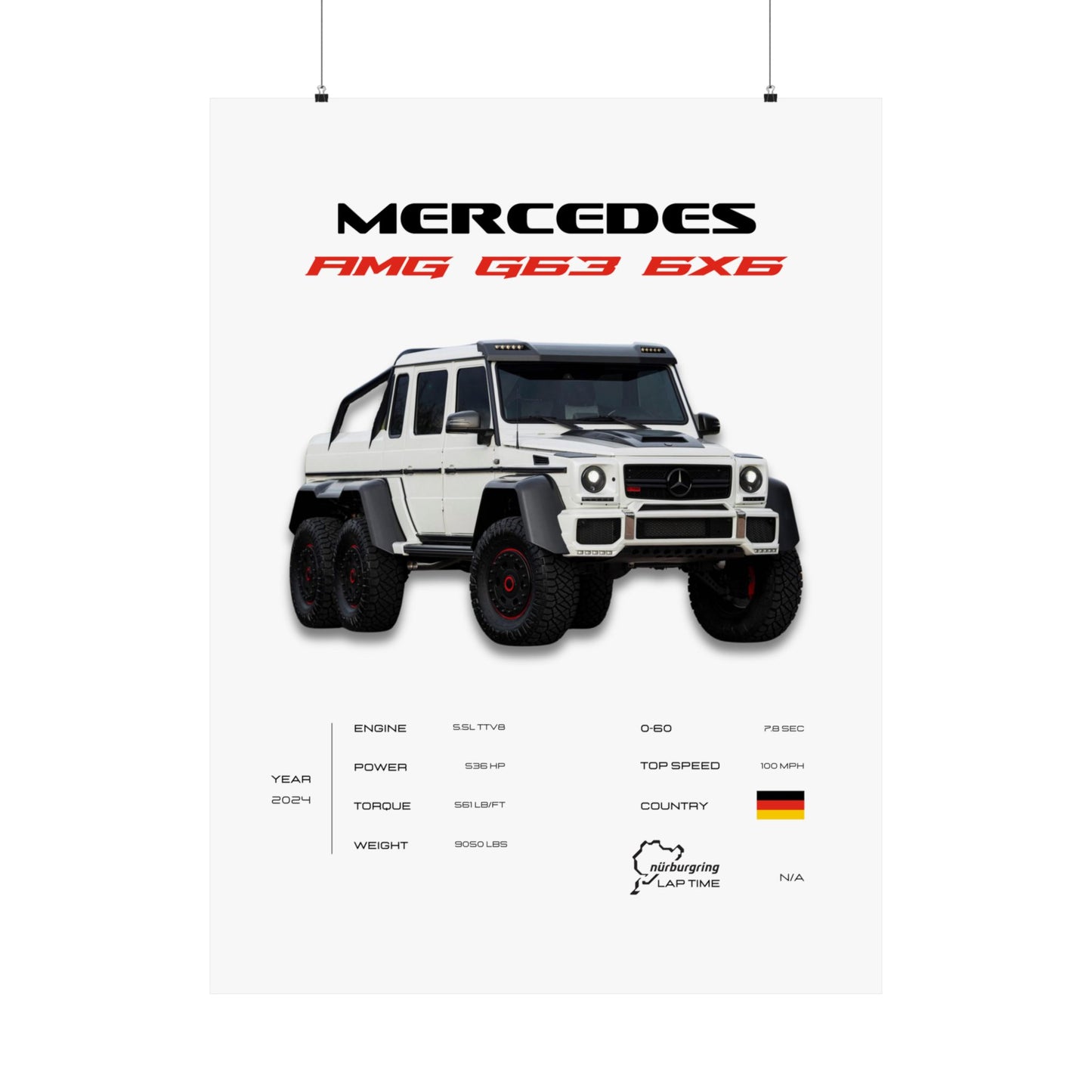 AMG G63 6x6 Poster