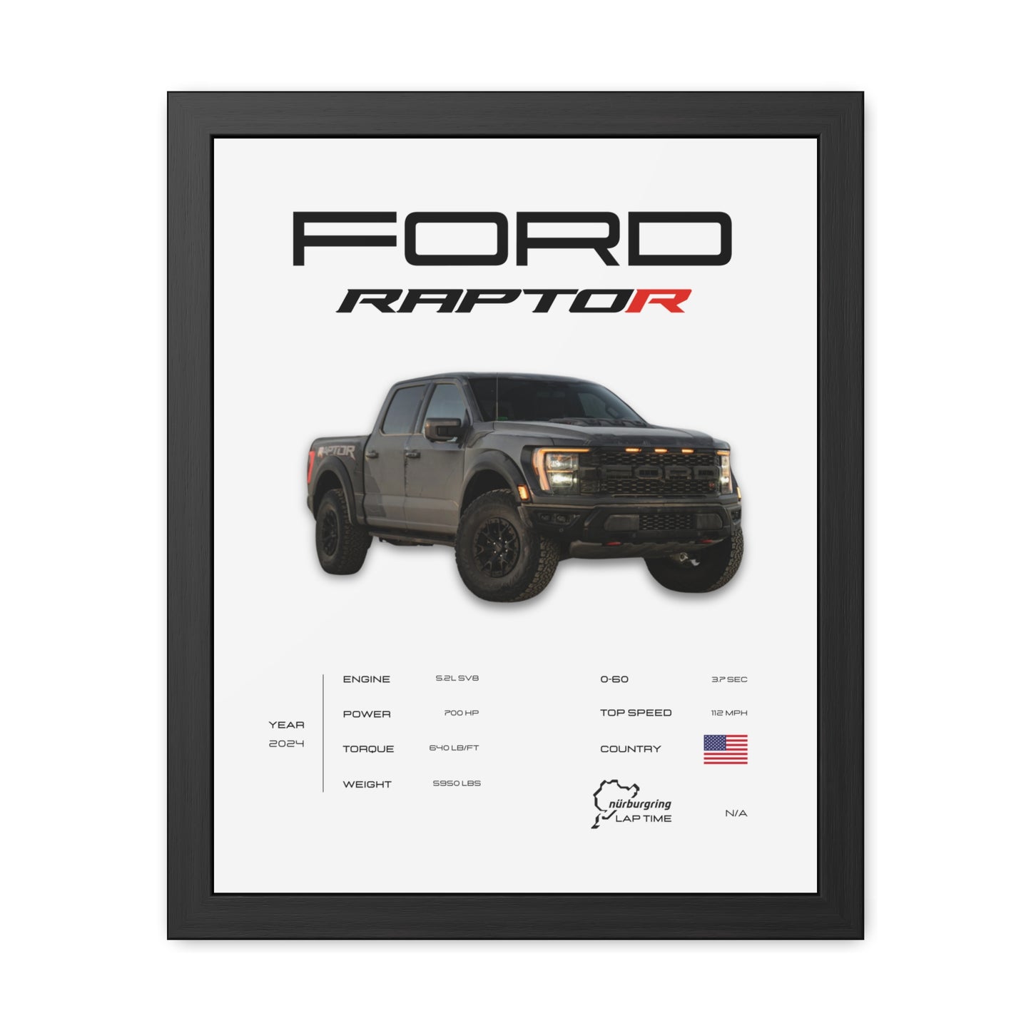 Ford Raptor Framed Poster