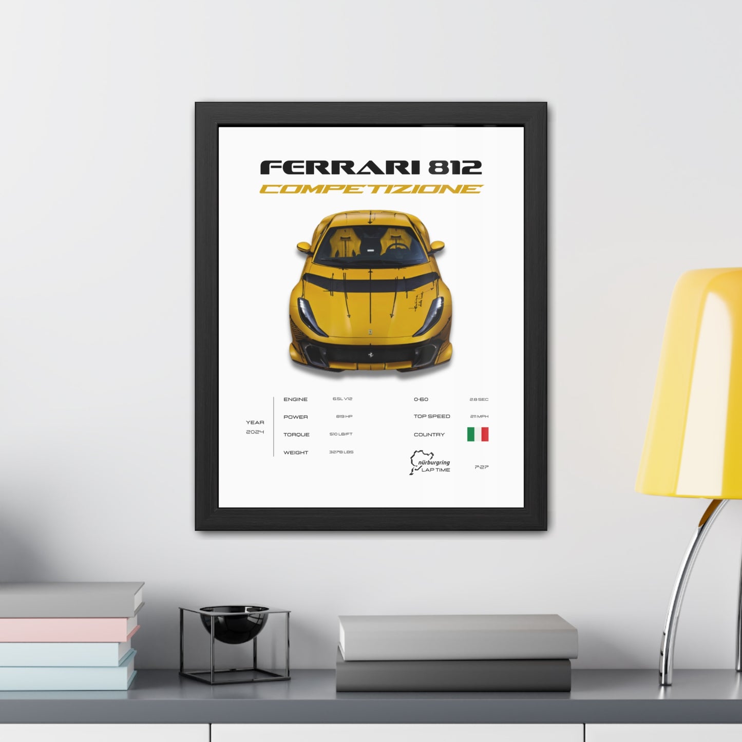 Ferrari 812 Competizione Framed Poster