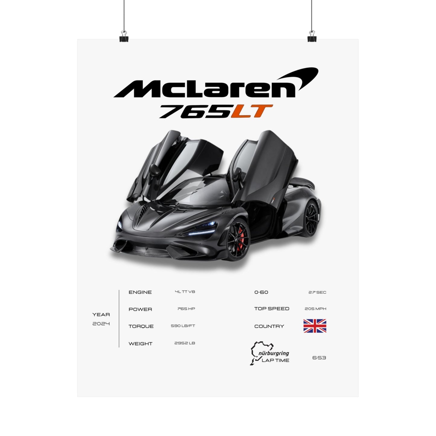 McLaren 765LT Poster